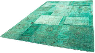 Teppich Patchwork - 290 x 212 cm - mehrfarbig, morgenland, rechteckig, Höhe: 7 mm, Wohnzimmer, Handgeknüpft, Einzelstück mit Zertifikat