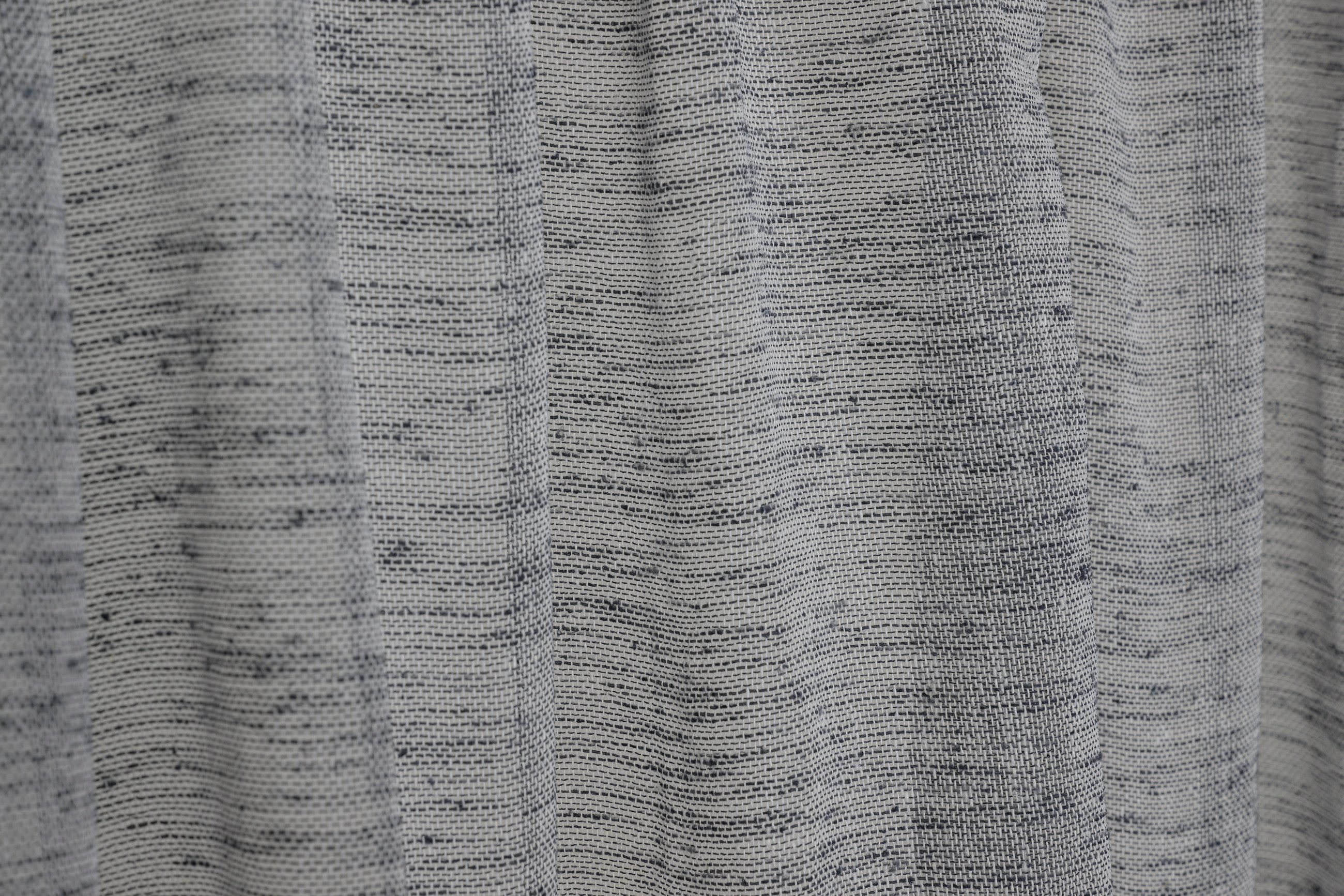 ELBERSDRUCKE Scheibengardine Bistrogardine mit Tunnel Liem anthrazit 48 x 140 cm (1 St), Stangendurchzug, halbtransparent, Polyester, einfarbig, modern, Leinenl – Bild 4 von 4