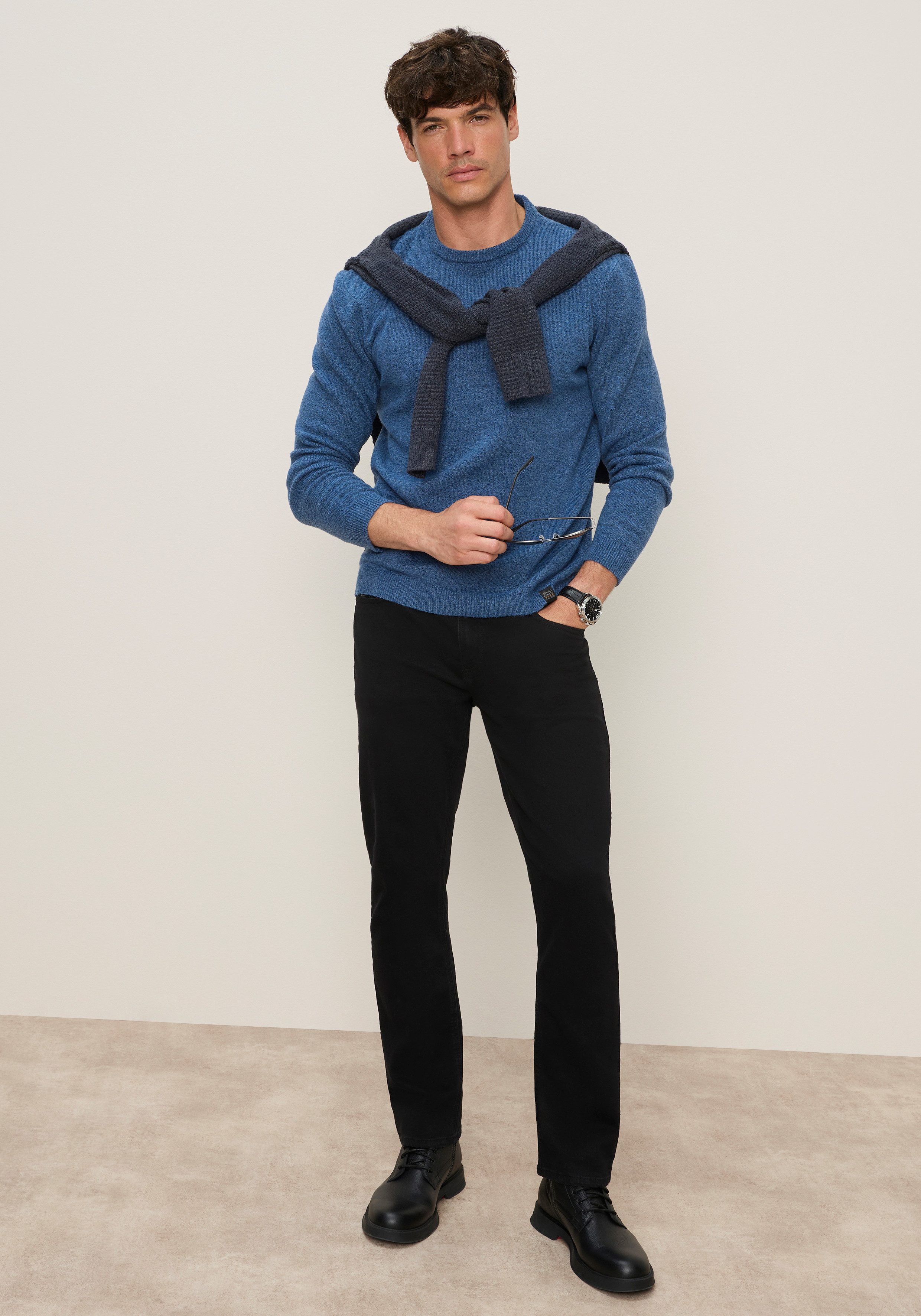 Bruno Banani Strickpullover in hochwertiger Wolloptik Woll-Look mit pflegeleichtem Tragekomfort. Ohne kratzendes Tragegefühl – Bild 4 von 5