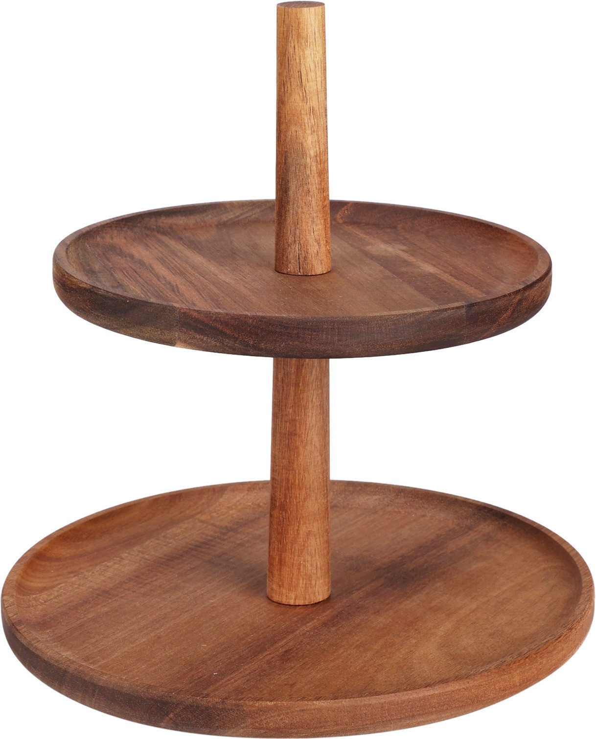 Koopman Servierplatte Etagere Bambus zwei Etagen EH, Holzwerkstoff