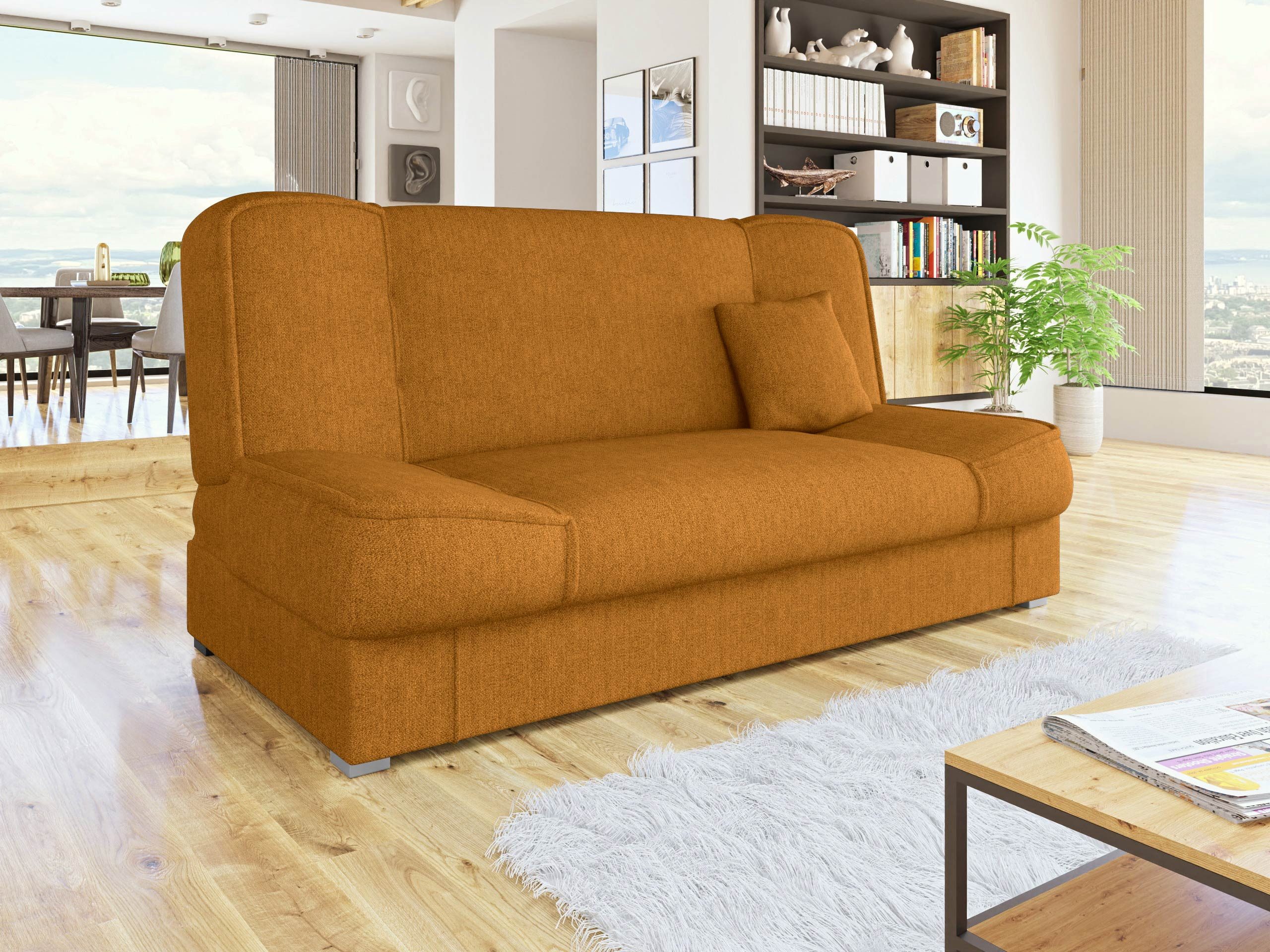 MIRJAN24 Schlafsofa Gabi, mit Bettkasten und Schlaffunktion, Wellenfeder, 175x80x80 cm