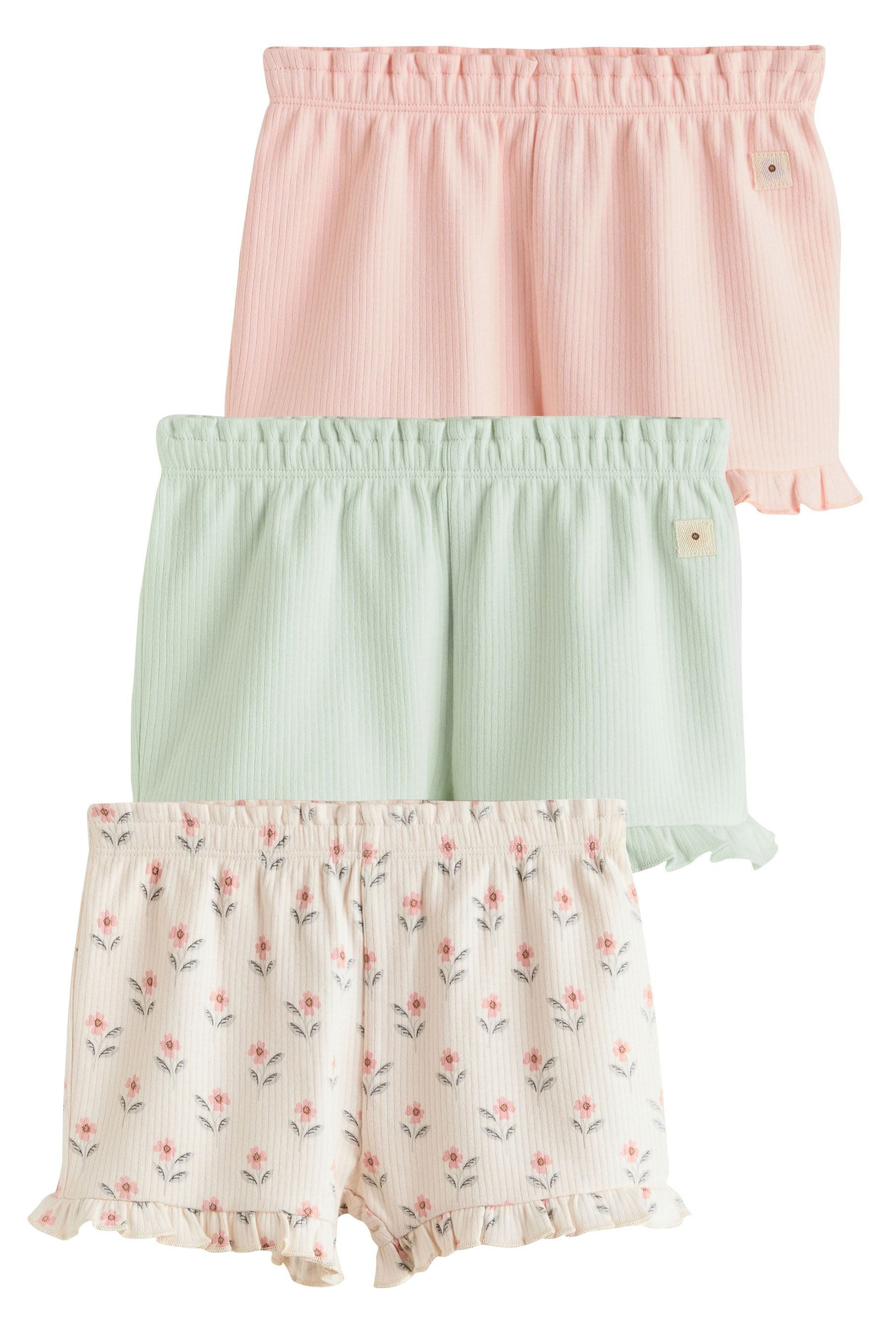 Shorts Baby-Shorts aus 100 % Baumwolljersey, 3er-Pack