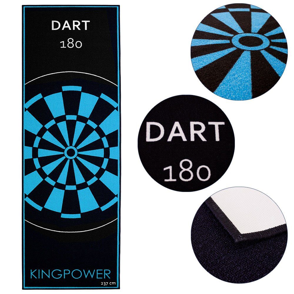Kingpower Dartmatte Kingpower Dartteppich Dartmatte Dart Matte Turnier Matte Darts 237 x 80 cm (1-St)