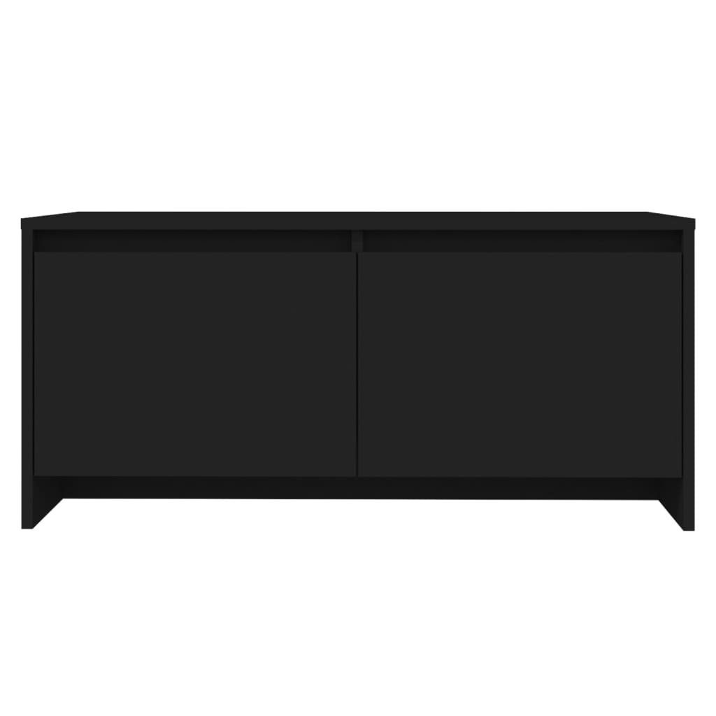 vidaXL Couchtisch 90x50x41,5 Schwarz Schwarz Couchtisch Schwarz (1-St) cm | Holzwerkstoff