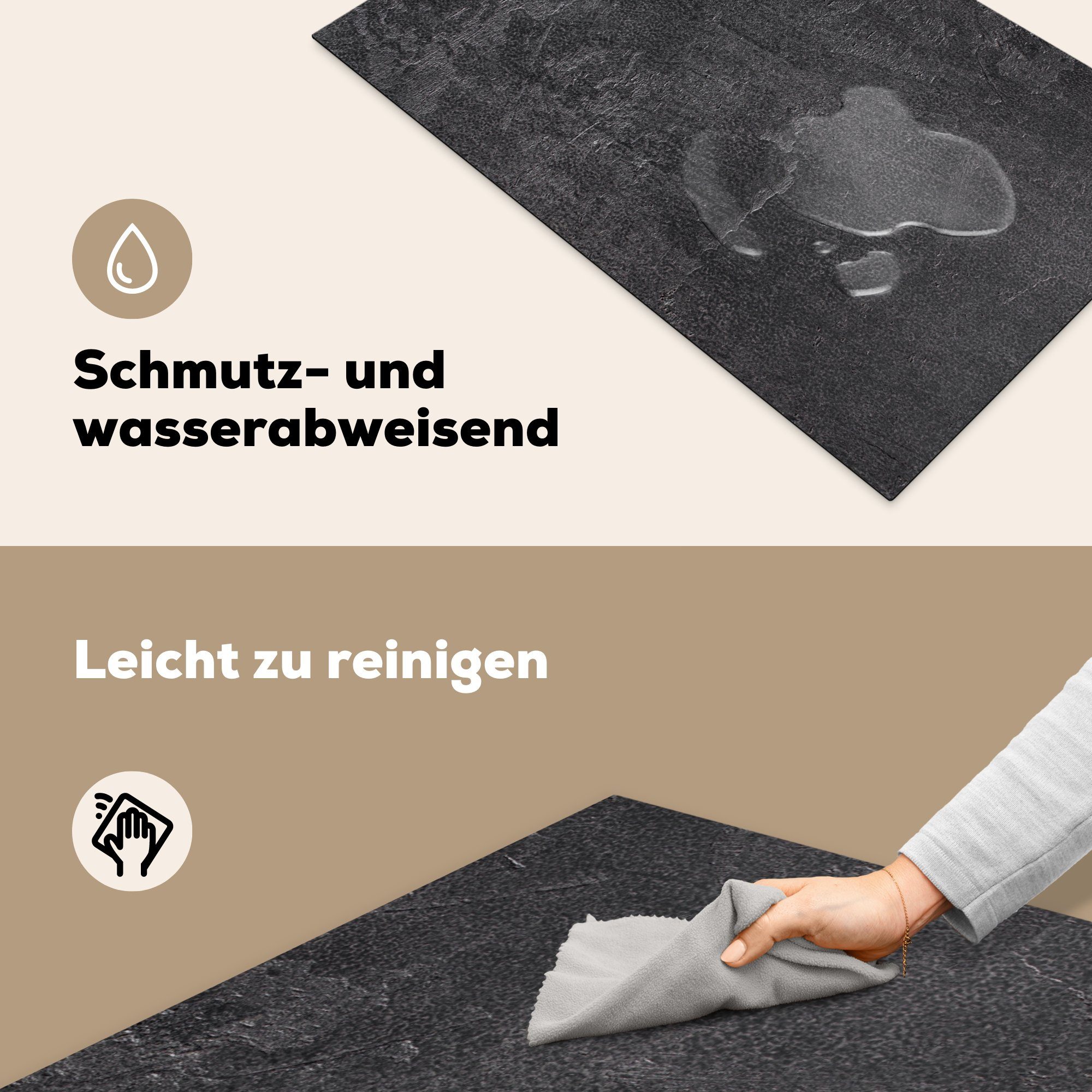 - - Arbeitsplatte tlg), - MuchoWow Alt küche cm, Design, Induktionsmatte - Induktionsschutzgitter 83x51 Vinyl, für Beton (1 Ceranfeldabdeckung, Herdblende-/Abdeckplatte