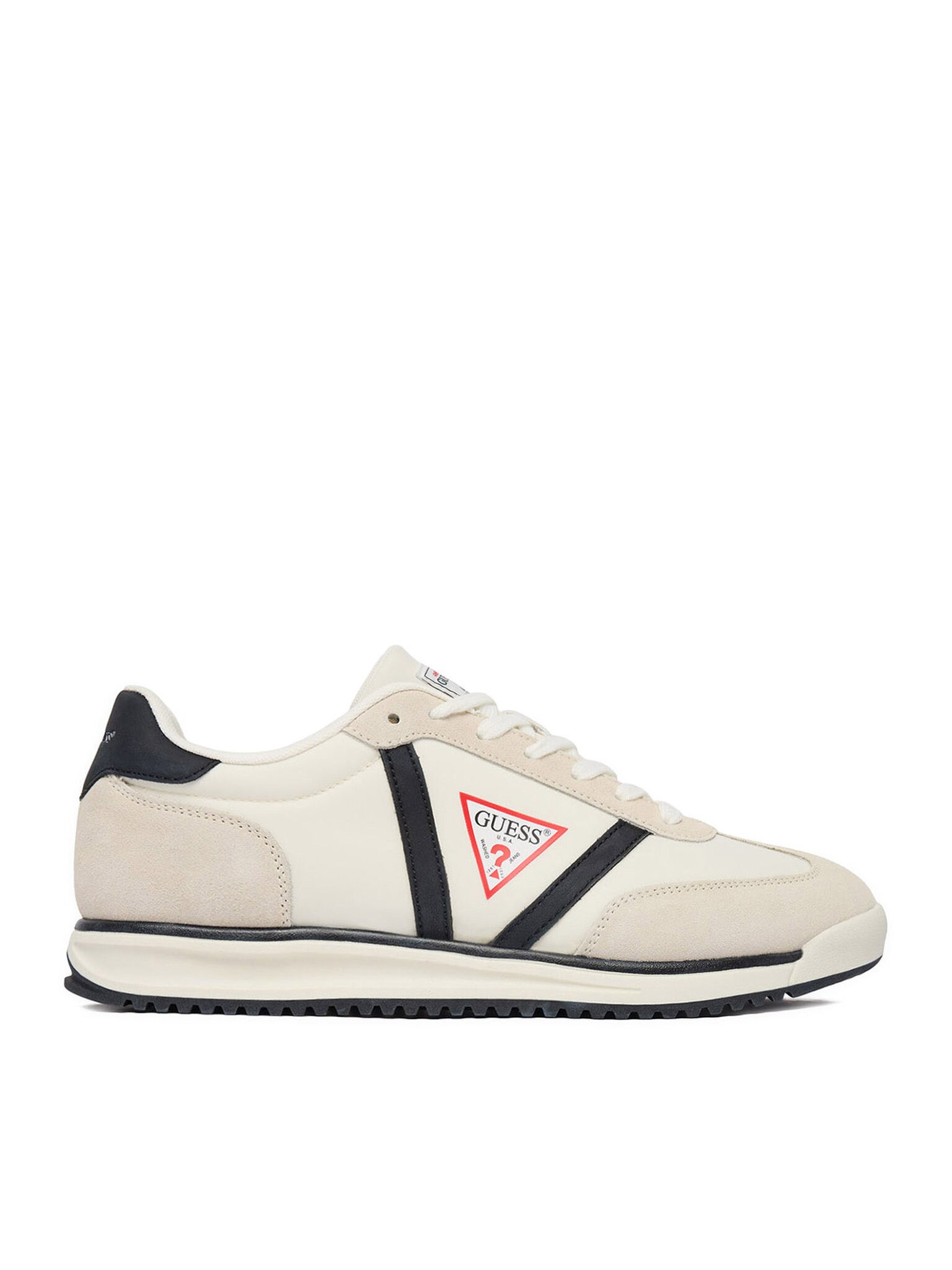 GUESS JEANS Guess Jeans Herrensneakers Écru GUESS JEANS-CWBEO-DELAND-02 WE Beige Sneaker