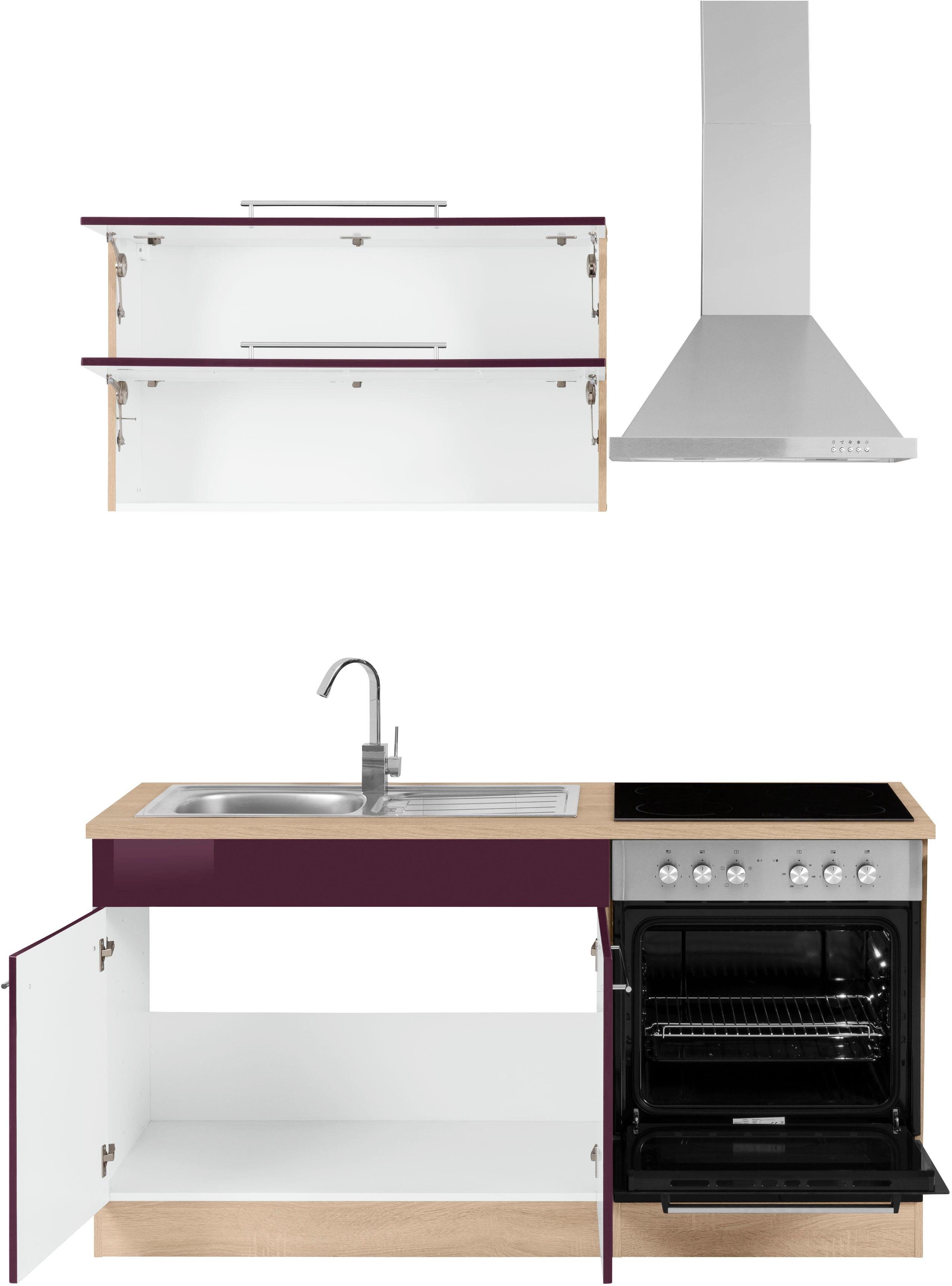 KOCHSTATION Pantryküche KS-Eton, mit E-Geräten, Breite 160 cm