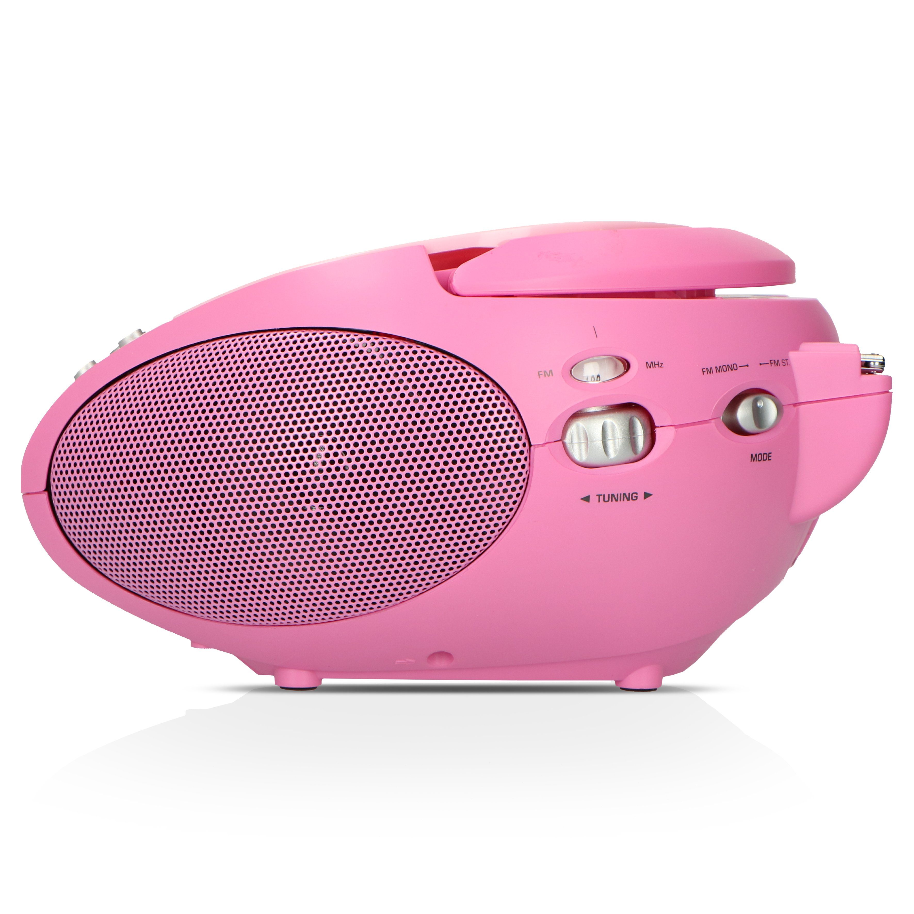 (FM) Lenco CD-Radiorecorder SCD-24 Pink