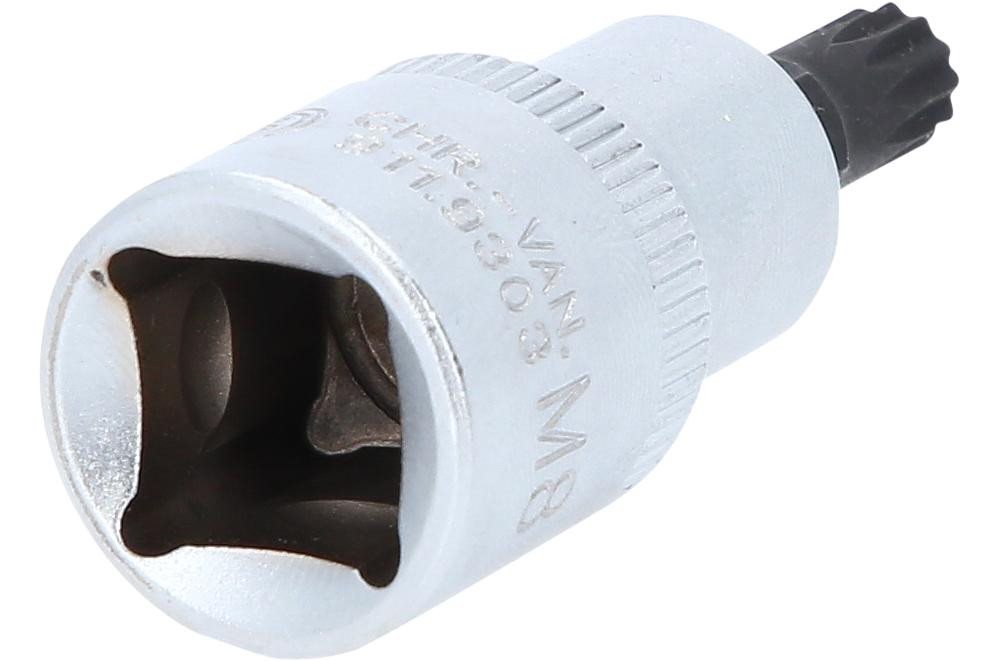 Thumbnail - KS Tools Bohrer- und Bitset 1/2" Bit-Stecknuss XZN, kurz, M8