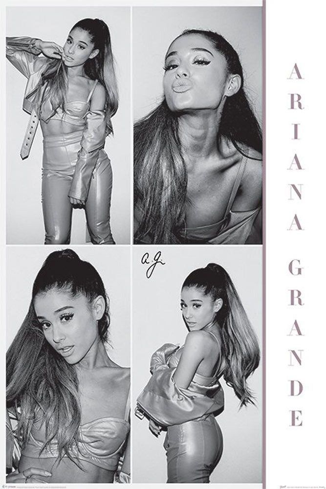 Poster Grande, Ariana - Poster - Black & White