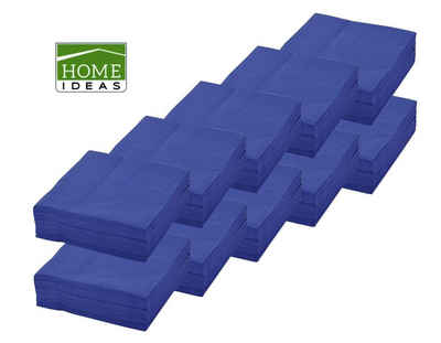 Home Ideas Papierserviette 500 Servietten blau 33x33cm 3lagig 1/4 Falz Papierserviette Tischdeko