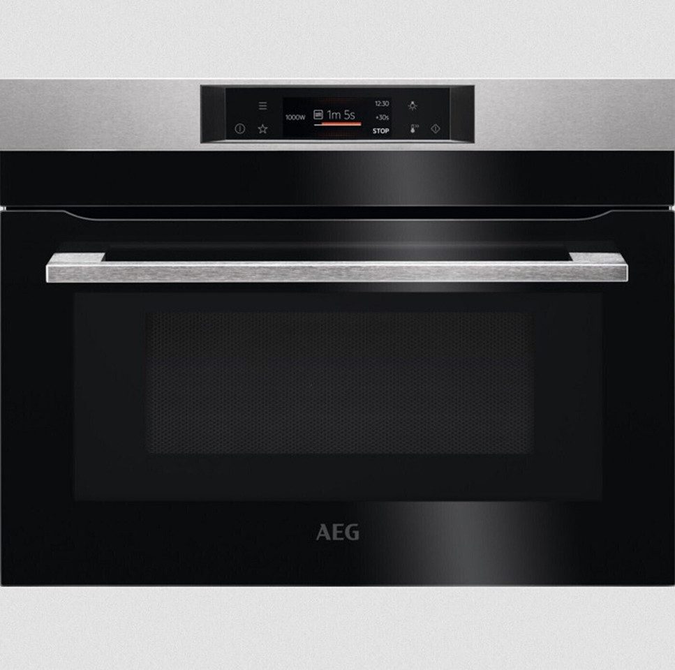AEG Minibackofen KMK761080M, automatische Abschaltung, Antifingerprint, Schnellaufheizung