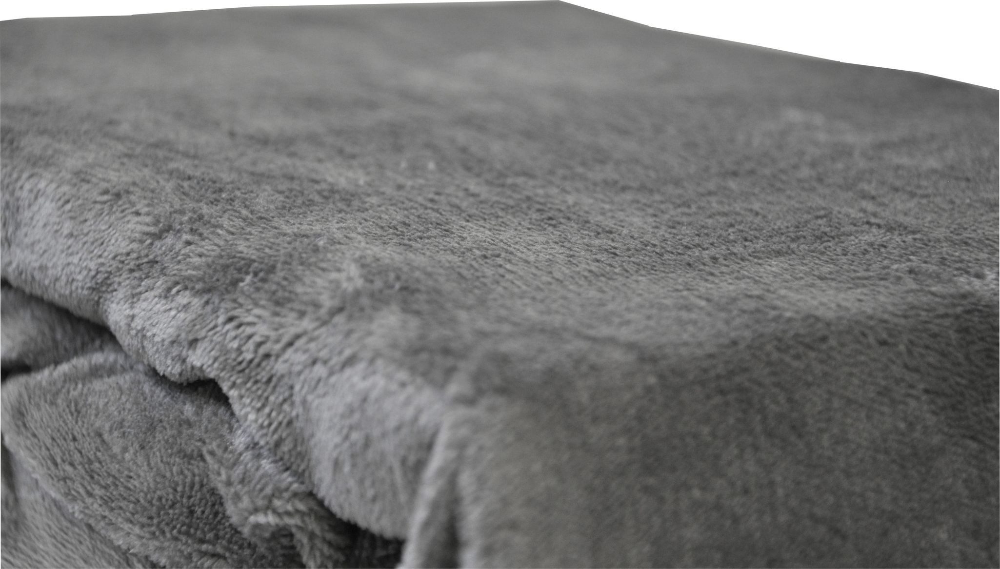 JACK Spannbettlaken Teddy Flausch Cashmere Touch Weiß Grau Anthrazit, Fleece, Gummizug: Rundumgummizug, (1 Stück), Teddy Plüsch, kuschlig, weiche Oberfläche, su – Bild 3 von 5