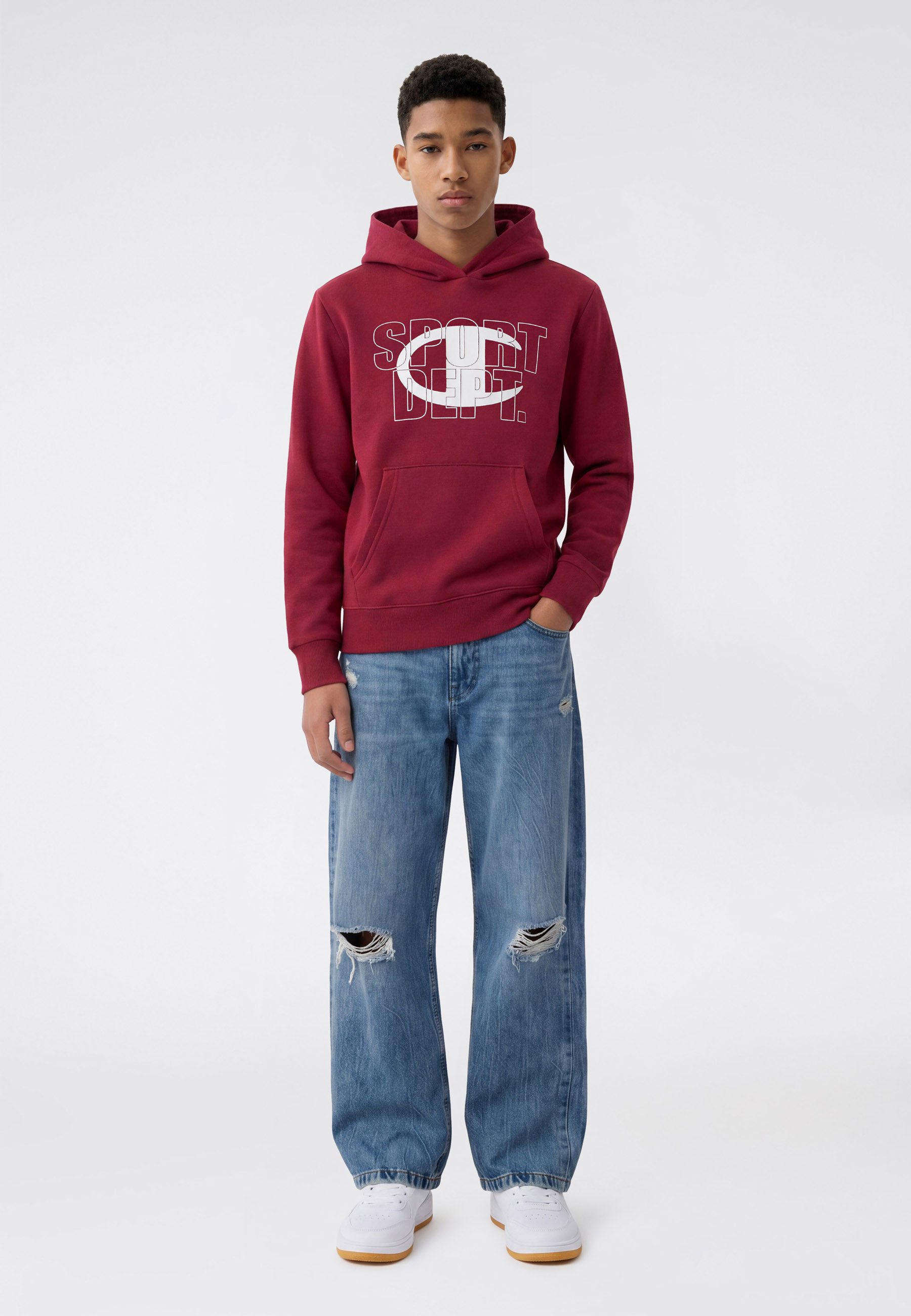 Champion Kapuzensweatshirt SPORTWEAR HOODIE Standard Fit für Kinder und Jugendliche, mit sportlichem Stil, Langarmdesign