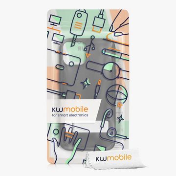 kwmobile Handyhülle Hülle für Apple iPhone 15 - Case mit TPU Bumper, Kunststoff Handy Cover mit ausklappbarem Ständer