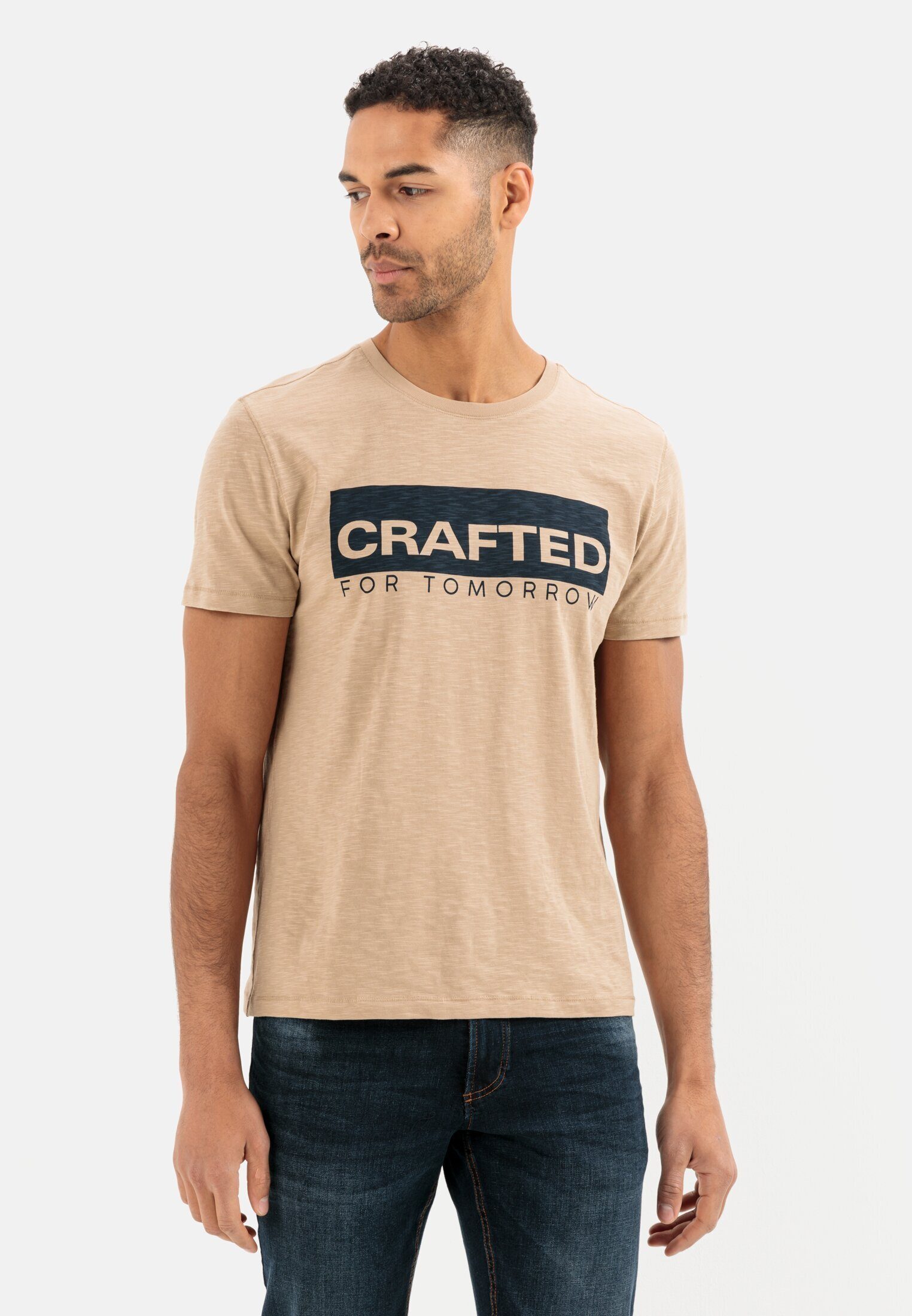 camel active T-Shirt aus Bio-Baumwolle Hellbraun | T-Shirts