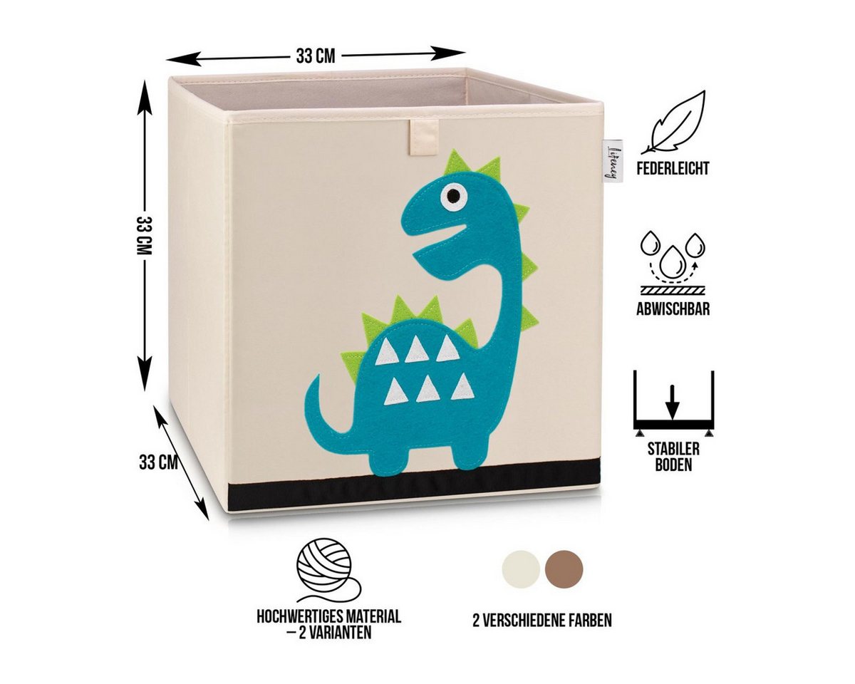 Thumbnail - Lifeney Faltbox Aufbewahrungsbox Dino, Türkis