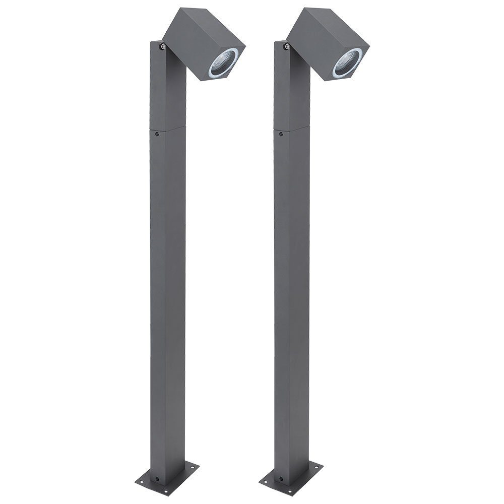etc-shop Außen-Stehlampe, Leuchtmittel nicht inklusive, Außenlampe Wegeleuchten anthrazit Garten Stehlampe Aussen