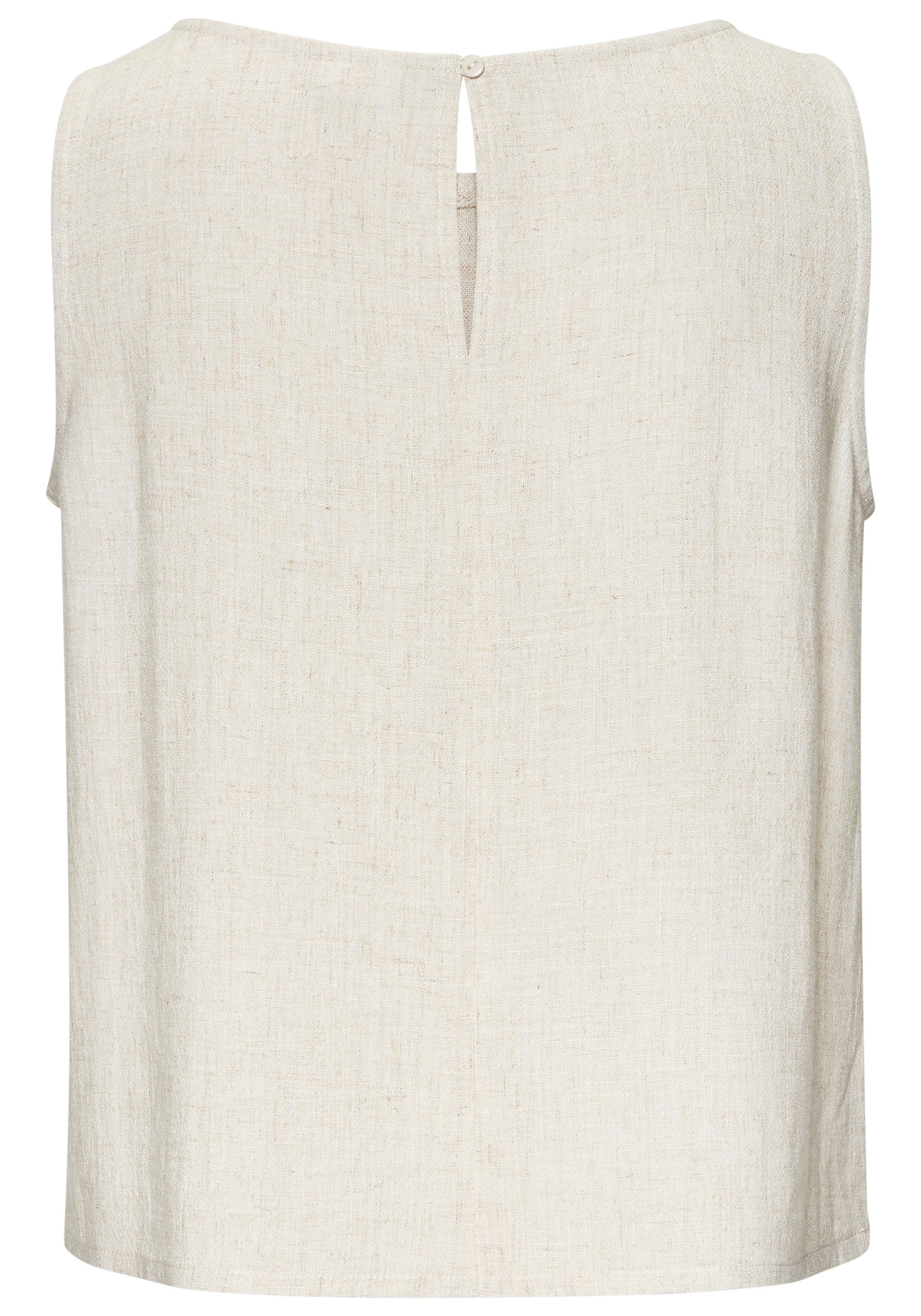 LASCANA Blusentop mit Leinenanteil, kurz geschnittenes Top