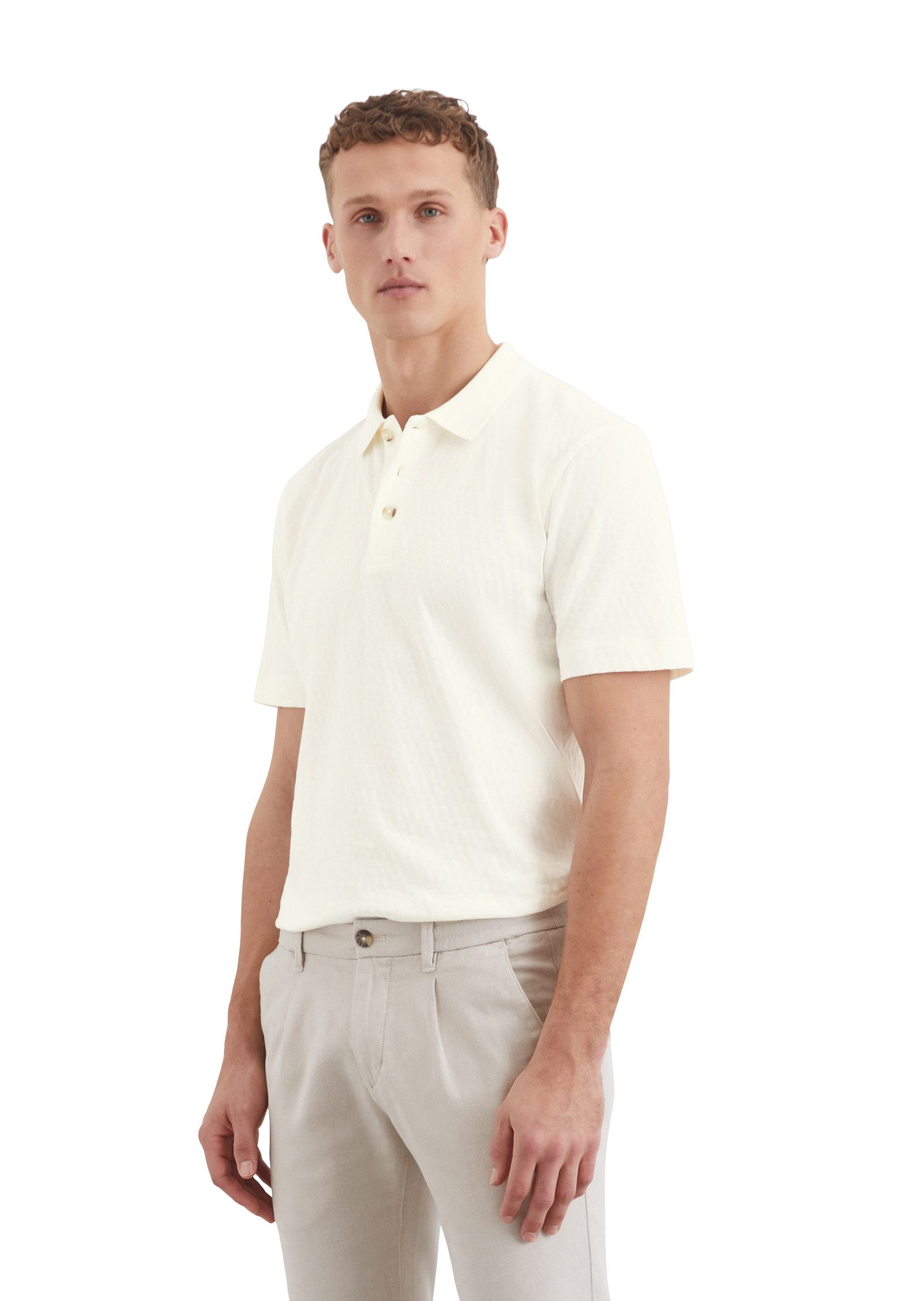Poloshirt mit Dreiecks-Struktur