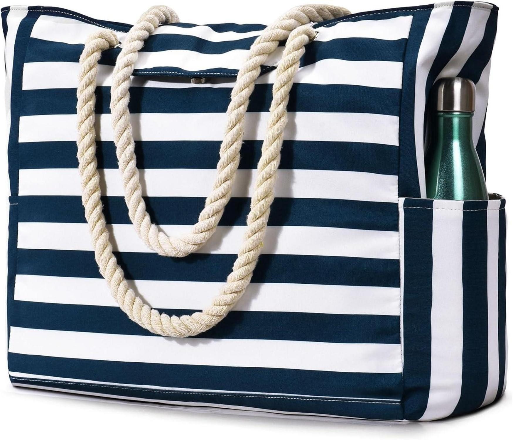 LuxusKollektion Strandtasche Wasserdichte Strandtasche mit Reißverschluss günstig online kaufen