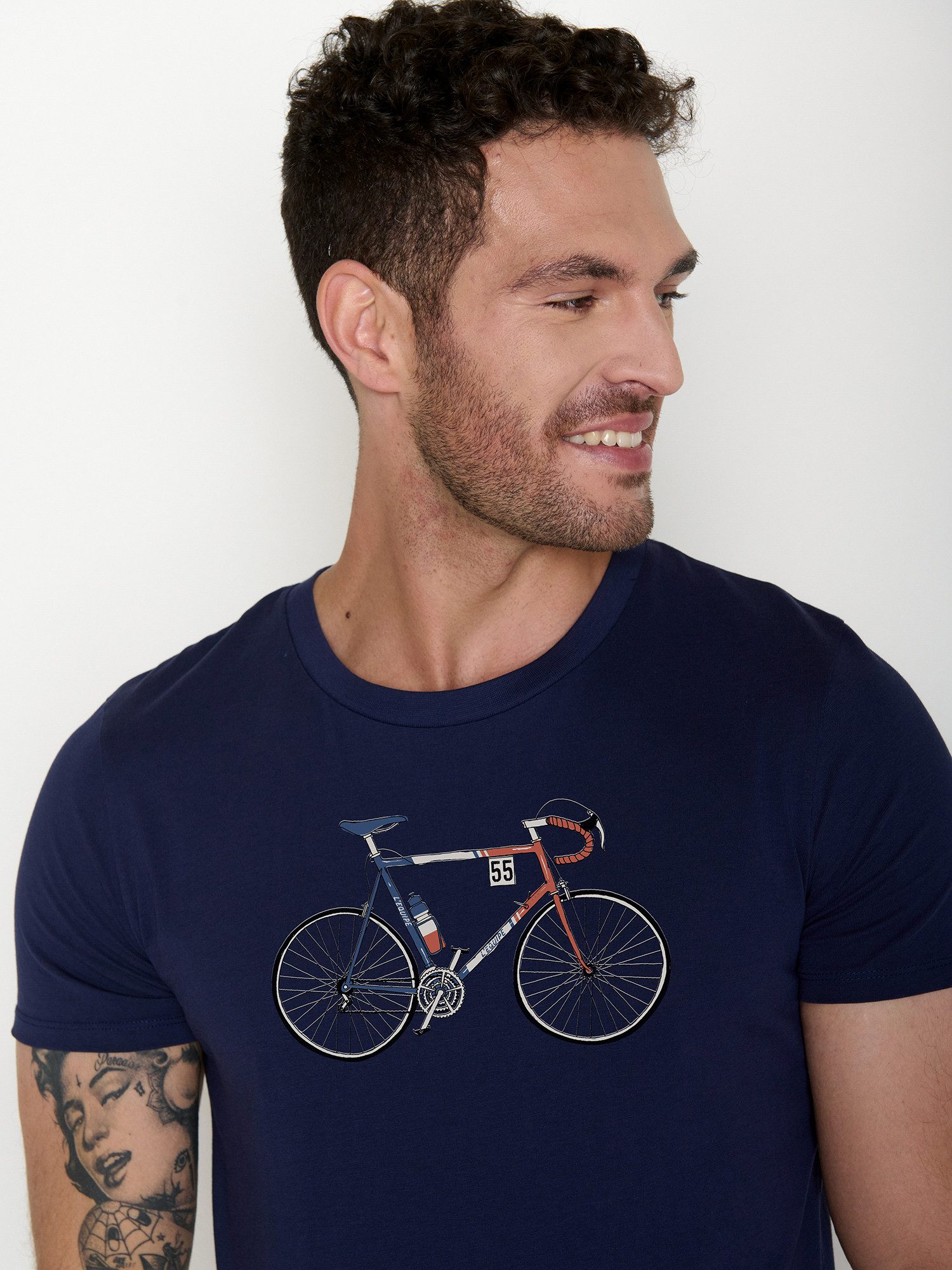 GreenBomb T-Shirt Guide Bike Jacques (1-tlg., 1) klassischer Schnitt, tailliert, Rundhalsausschnitt, Bio-Baumwolle