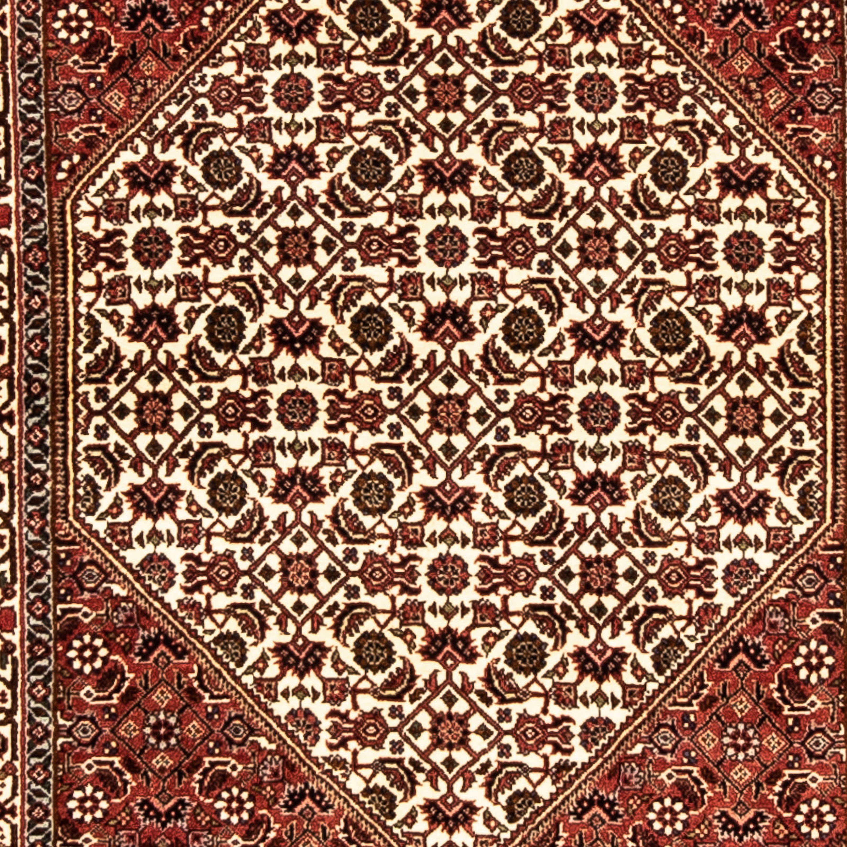 Orientteppich Perser - Bidjar - Handgeknüpft, 294 Wohnzimmer, cm - 84 rechteckig, mit x mm, Höhe: 15 Zertifikat mehrfarbig, Einzelstück morgenland