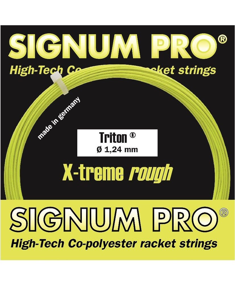 Tennissaite Triton (Haltbarkeit+Spin) lemon 12m Set