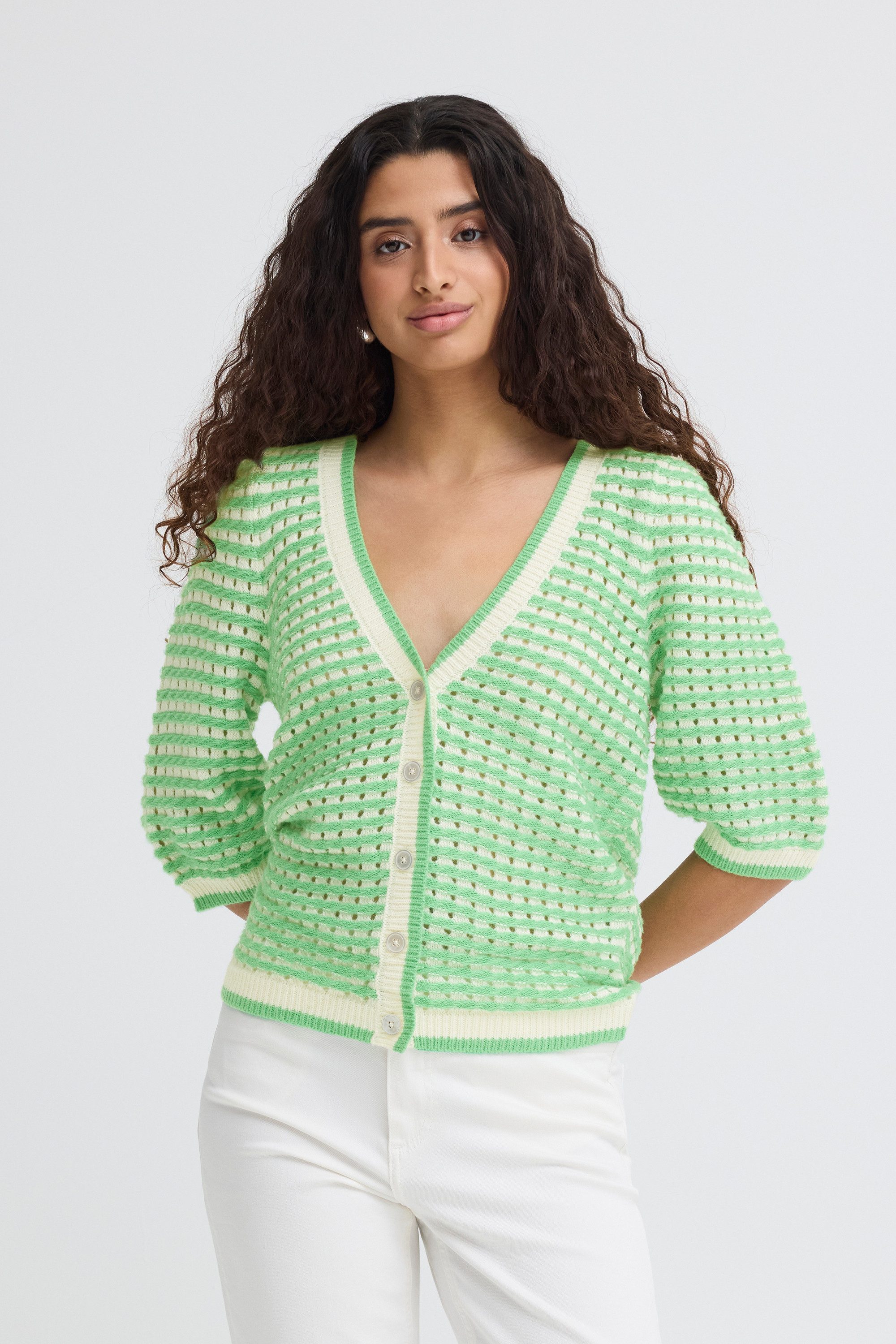 Ichi Cardigan Kurzarm-Bluse IHARDINA