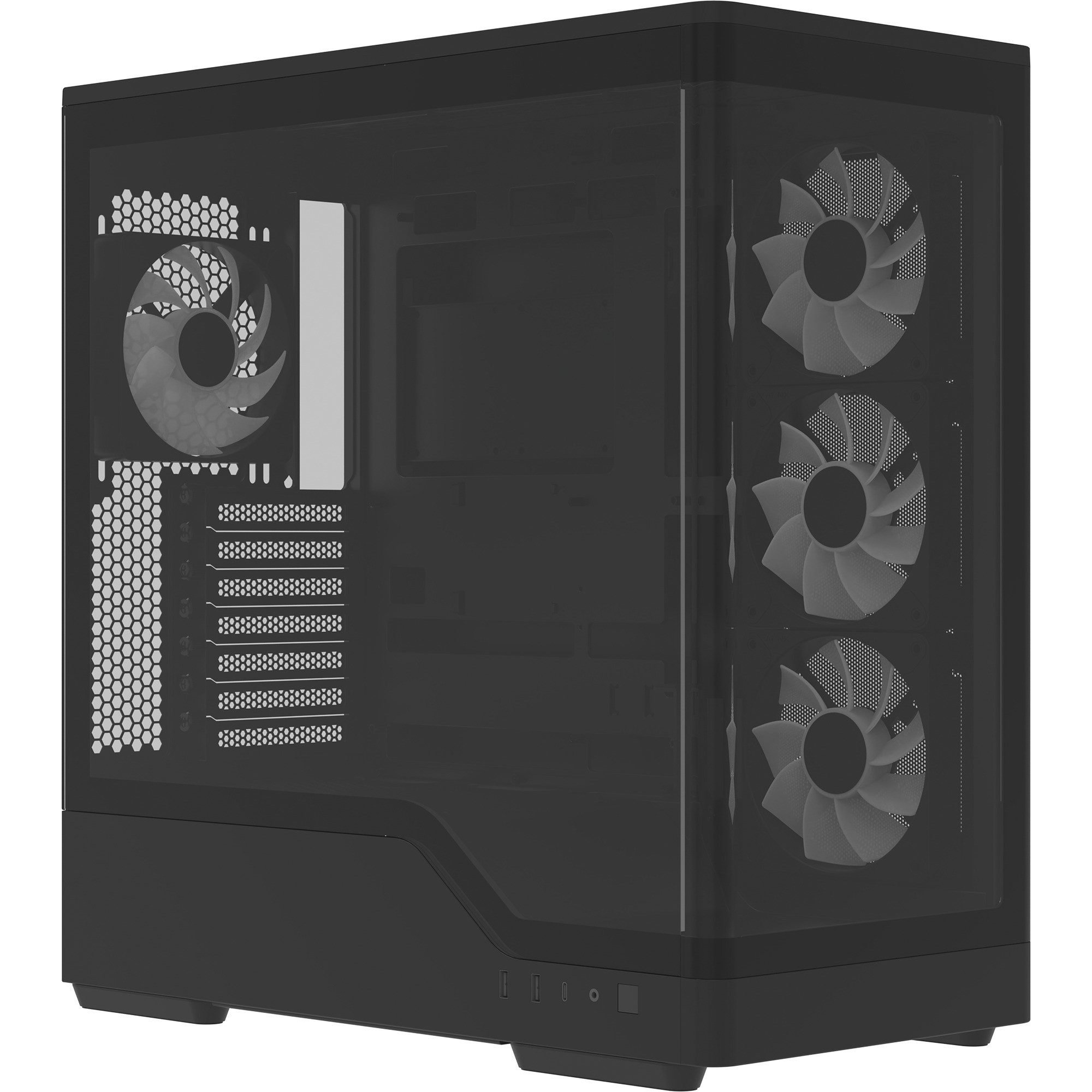 Aerocool PC-Gehäuse Aerocool P500A-BK-v1, Tower-Gehäuse, (Tempered