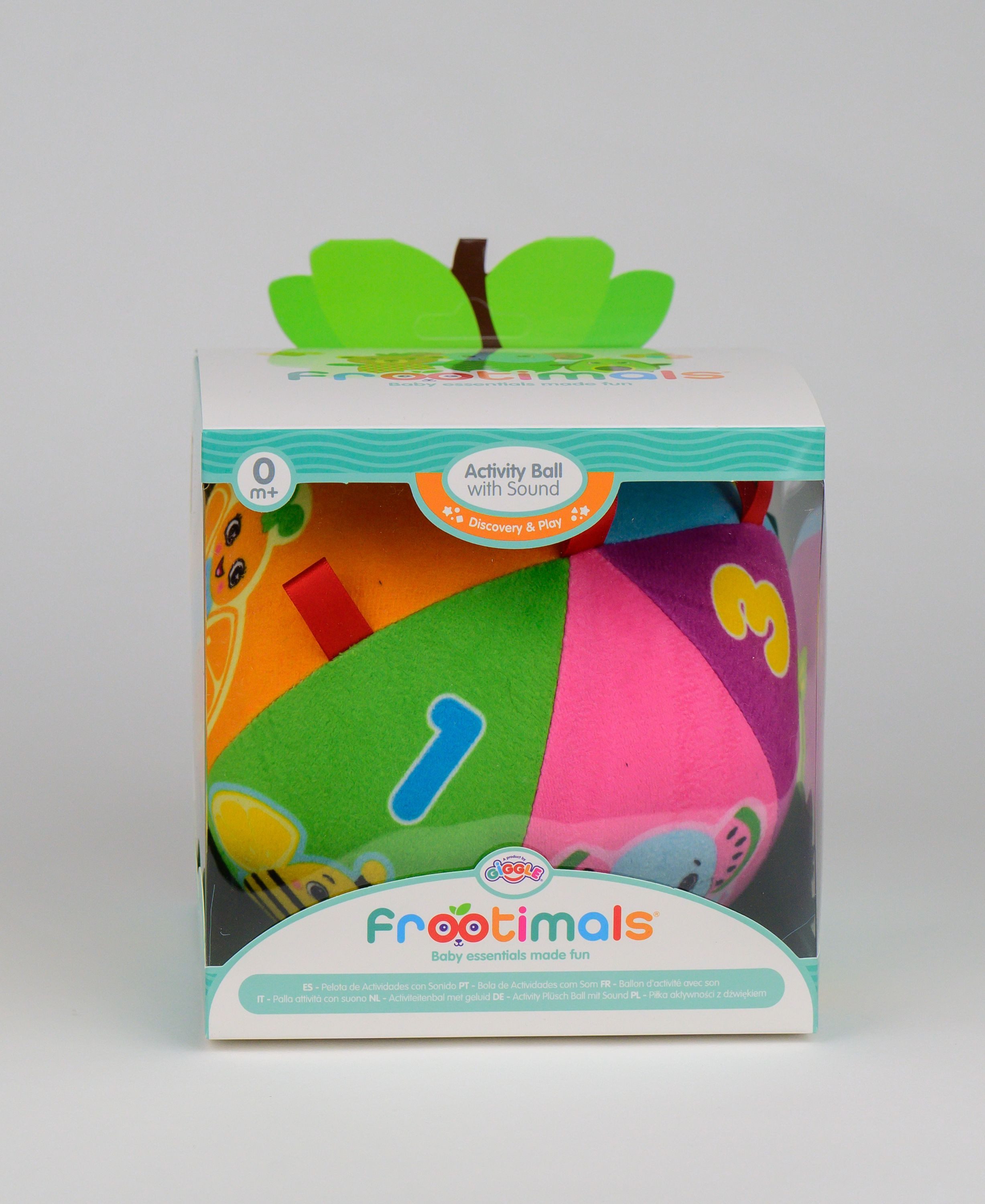 Kids Licensing Stoffball Frootimals, Baby Activity Spielball mit Sound Ø 16 cm