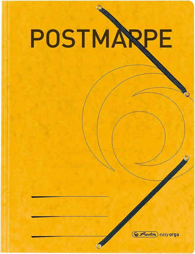 Herlitz Organisationsmappe herlitz Postmappe, Colorspan-Karton, DIN A4, gelb