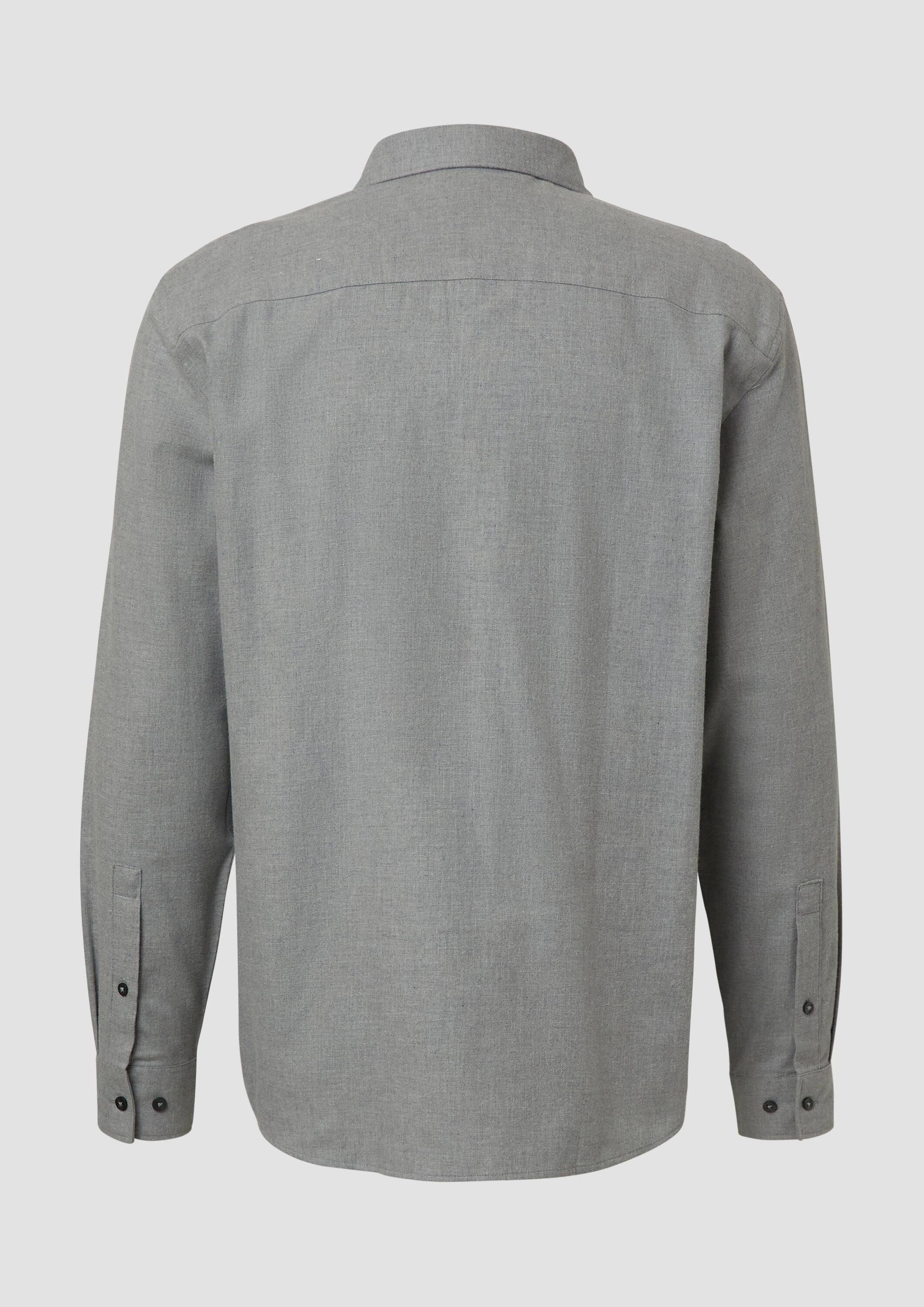 s.Oliver Langarmhemd Hemd Regular Fit: Hemd aus feinem Baumwollflanell günstig online kaufen