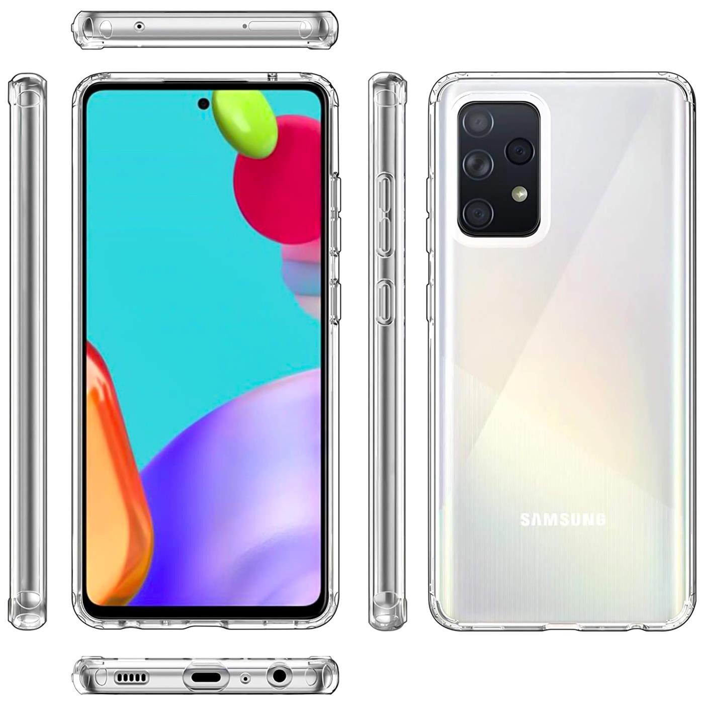 CoolGadget Handyhülle Silikon Handy Hülle Slim für Samsung Galaxy A52 / A52 5G / A52S 5G 6,5 Zoll, dünne TPU Schutzhülle Case in transparent / durchsichtig – Bild 2 von 5