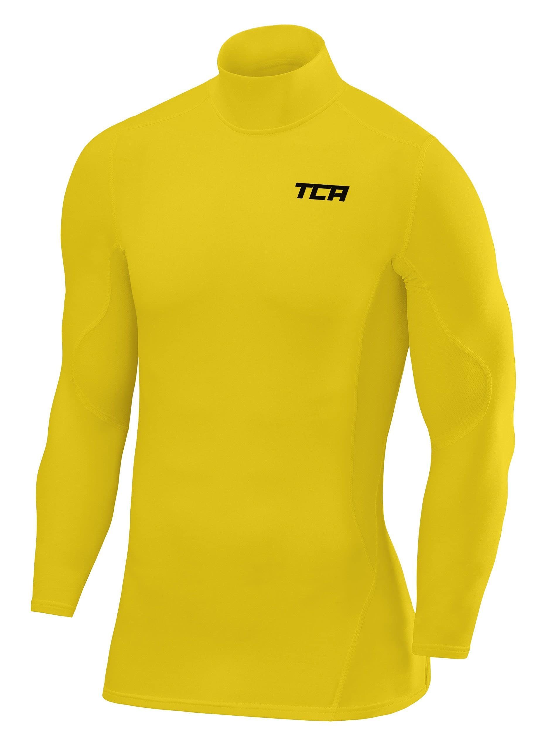 TCA Langarmshirt TCA Herren SuperThermal Baselayer Langarmshirt - Gelb (1-tlg)
