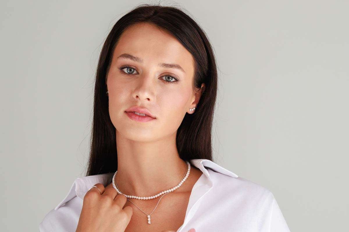 Gaura Pearls Perlenkette,klassisch, weiß, rund, 38-41 günstig online kaufen