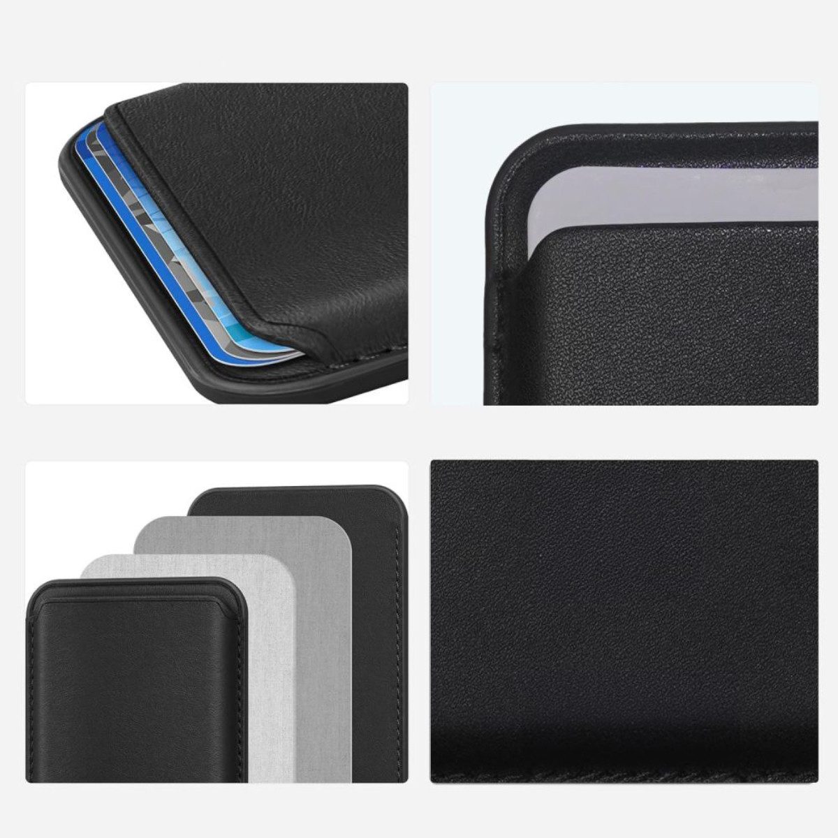 TECH PROTECT Smartphone-Hülle MagWallet, MagSafe-Kartenhalter für bis zu 3 Karten