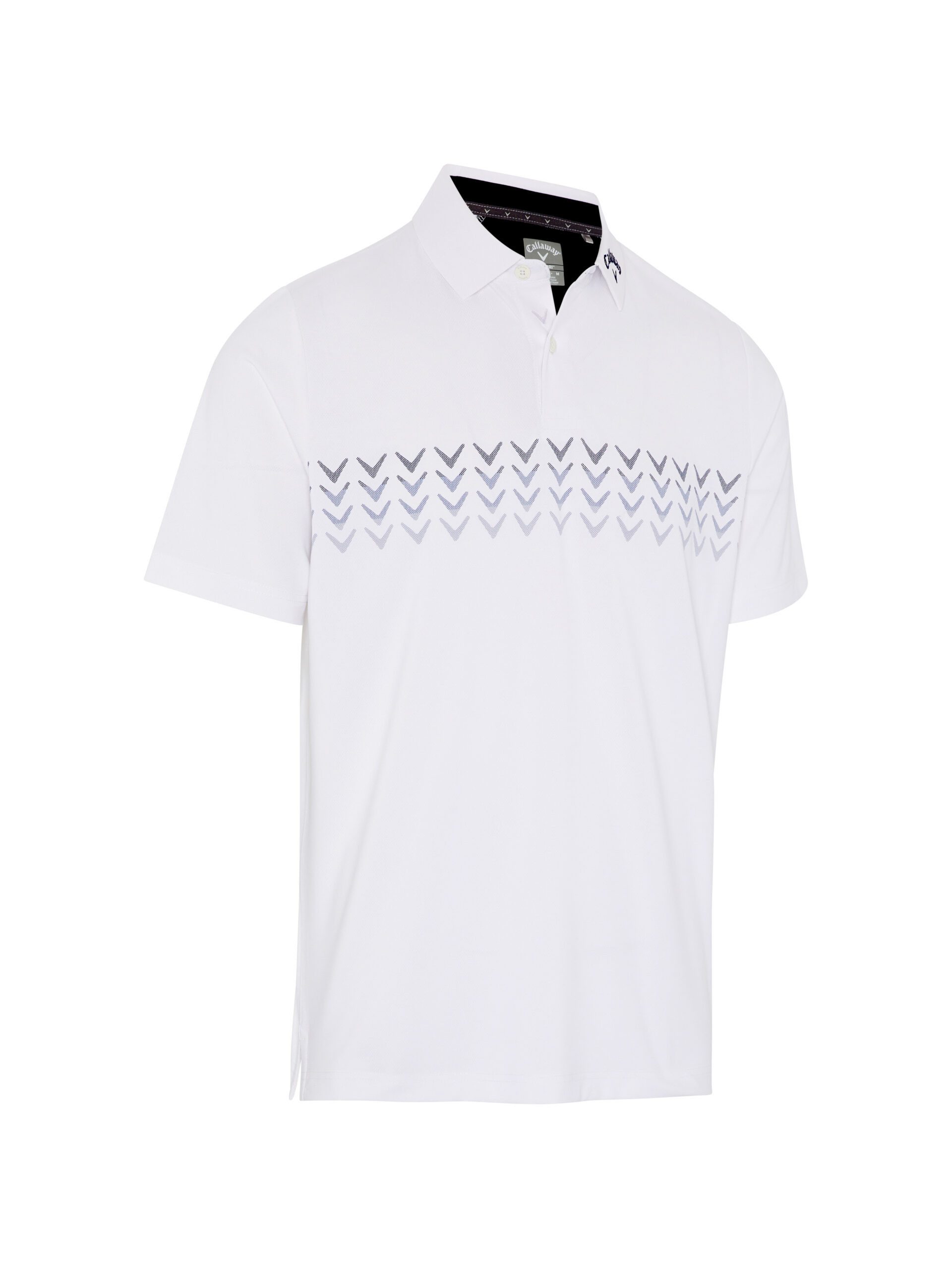Callaway Poloshirt Callaway Golf Polo Chevron Block Print Weiß Herren M