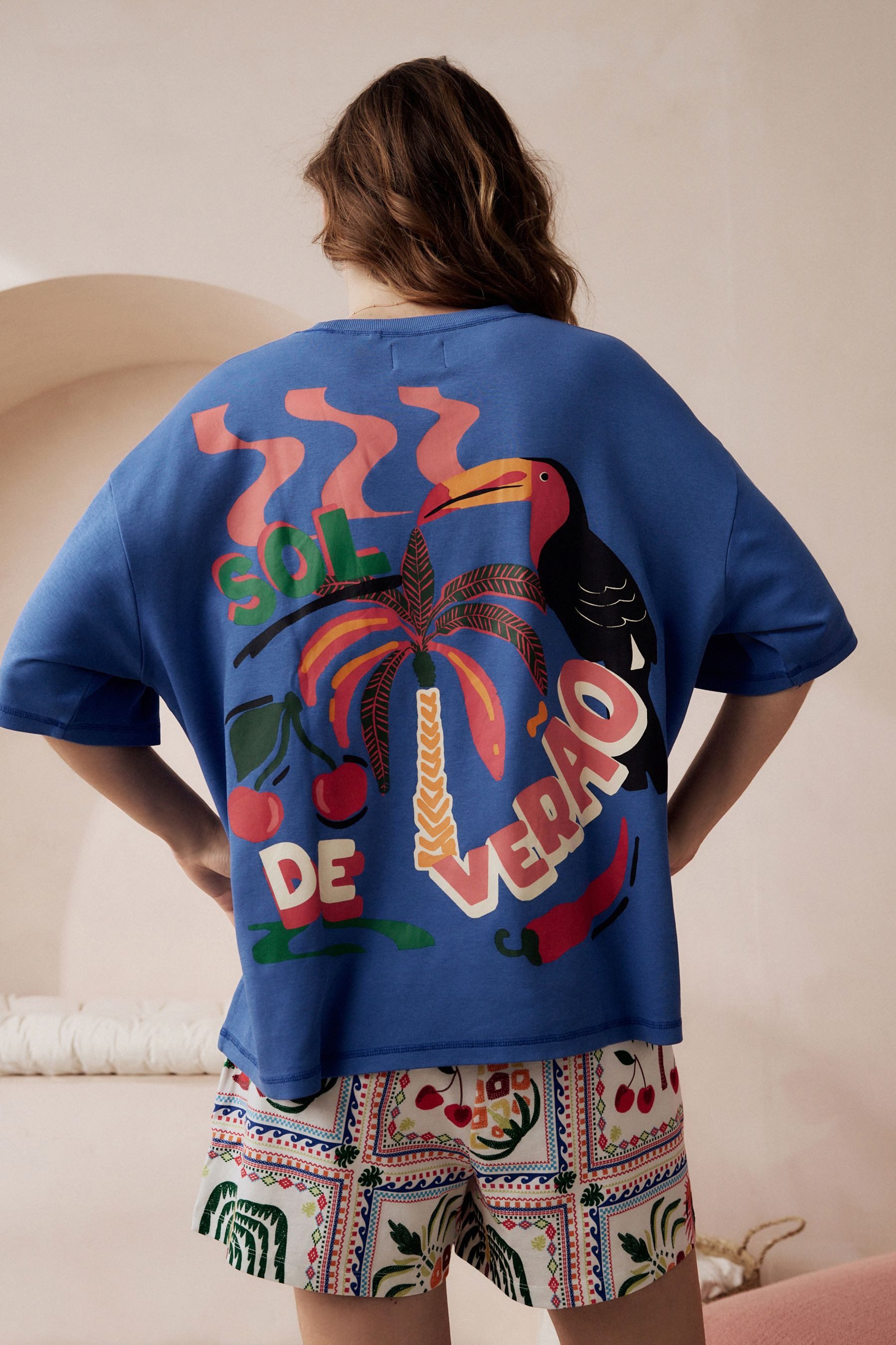 Next Pyjama Kurzarm-Schlafanzug aus 100 % Baumwolle günstig online kaufen