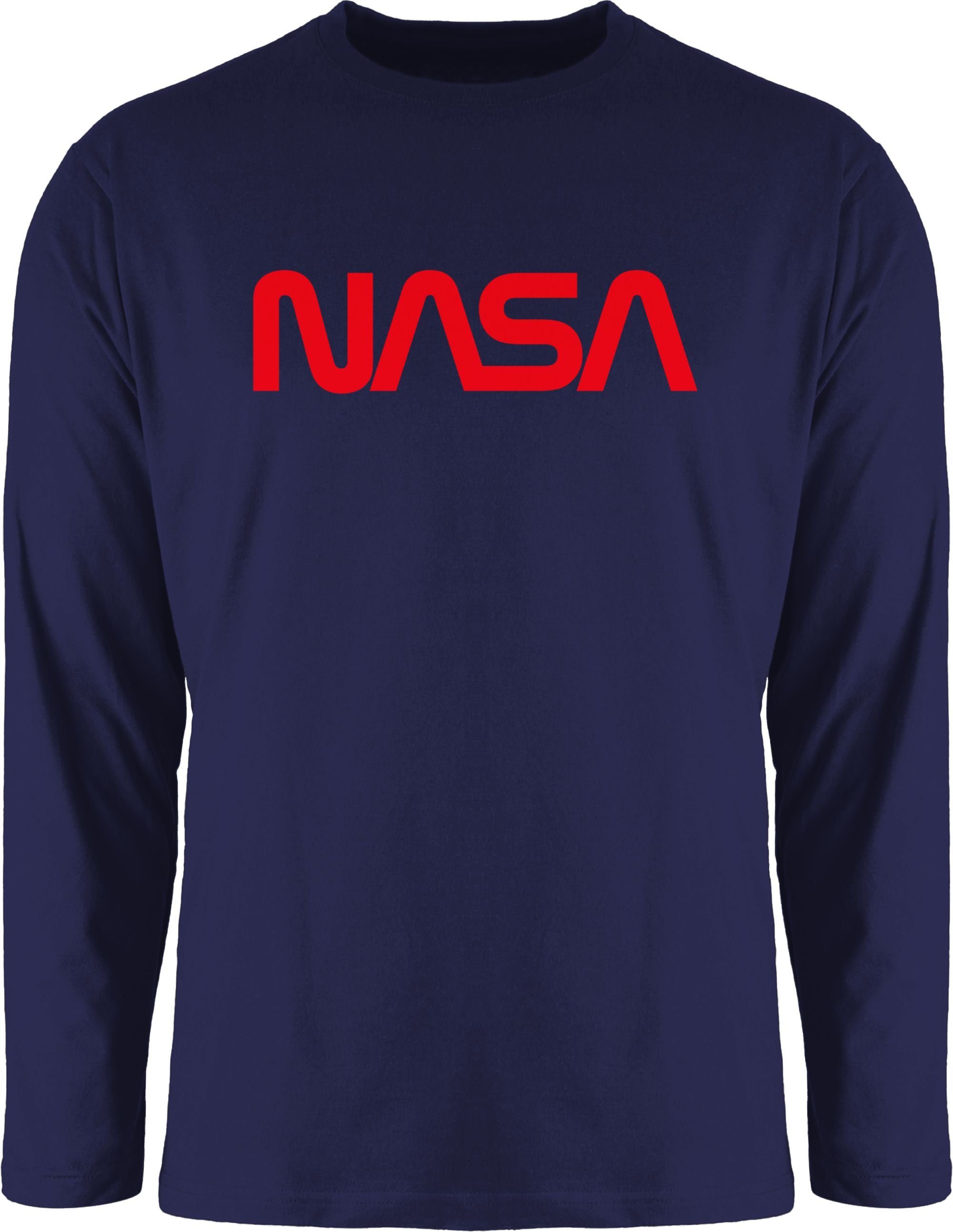 Shirtracer Rundhalsshirt Nasa - Raumfahrt Astronaut Mondlandung Weltraum Nerd Geschenke 1 Navy Blau