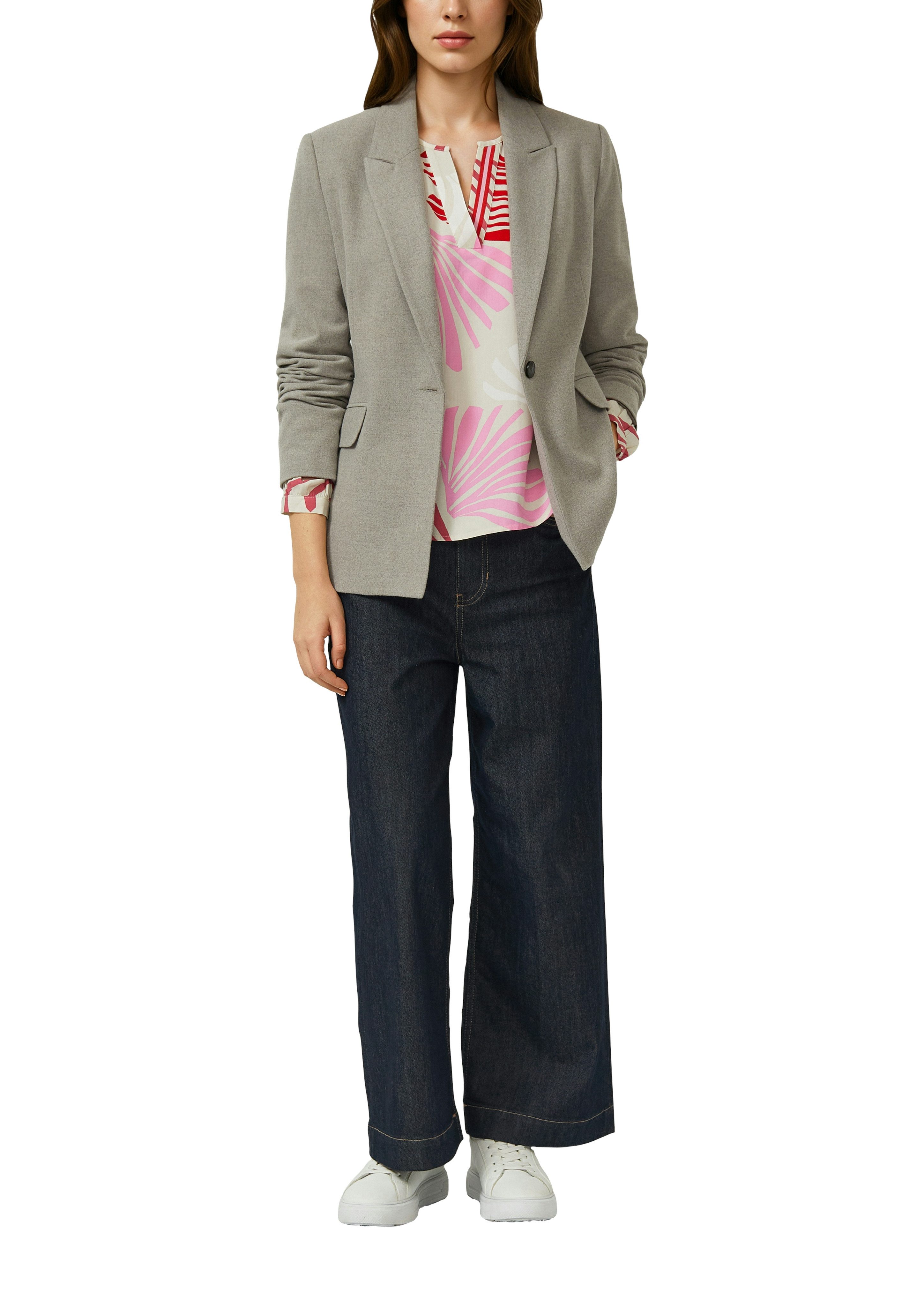 s.Oliver BLACK LABEL Langarmbluse mit floralem Muster günstig online kaufen