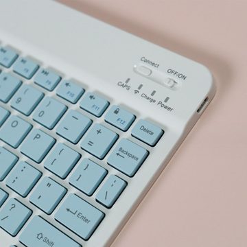 Diida Kabellose Bluetooth-Tastatur,wiederaufladbar,tragbare Tastatur Ultra-Slim-Bluetooth-Tastatur