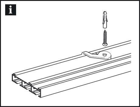GARDINIA Gardinenstangenhalter Deckenträger 3-laufig, (2-St), Serie Flächenvorhang-Technik Atlanta 3-läufig – Bild 2 von 3