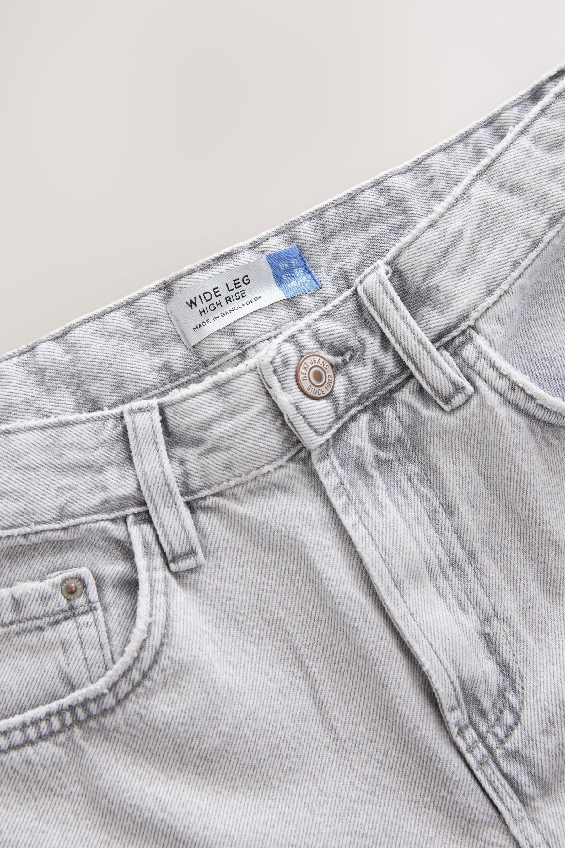 Next Weite Jeans Jeans mit weitem Hosenbein und Gürtel (1-tlg)