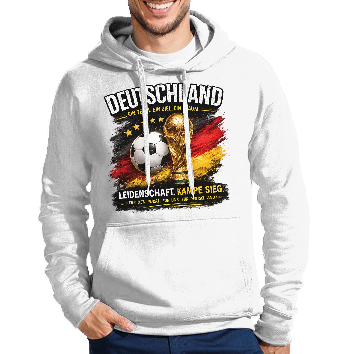 Blondie & Brownie Hoodie DeutschlandPokal Deutschland Fußball Pokal Print Hoodie (Einzelartikel, Einzelartikel) Deutschland Fussball Pokal Fan Spirit Hoodie