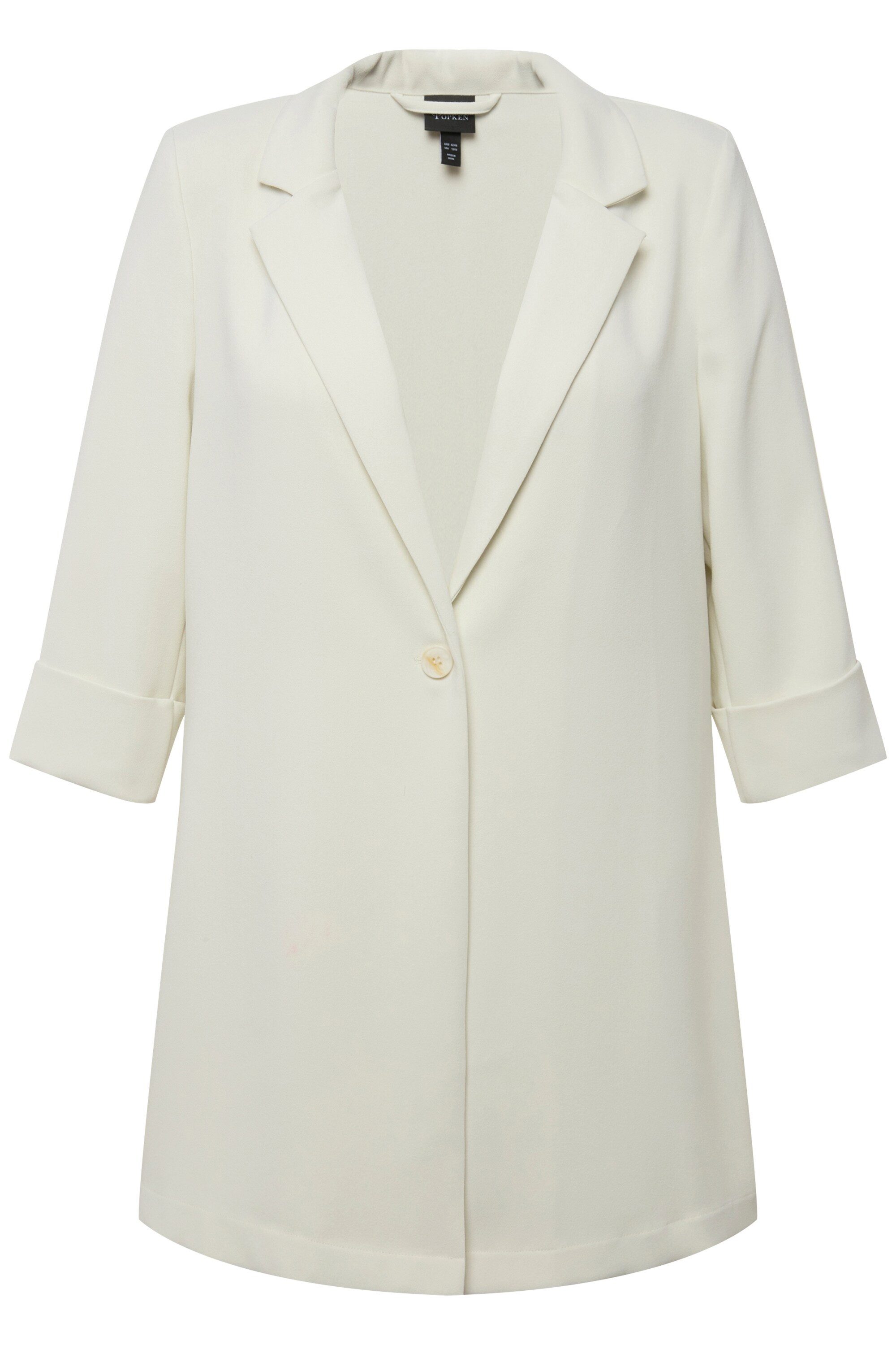 Ulla Popken Sommerjacke Blazerjacke Reverskragen Knopfverschluss günstig online kaufen
