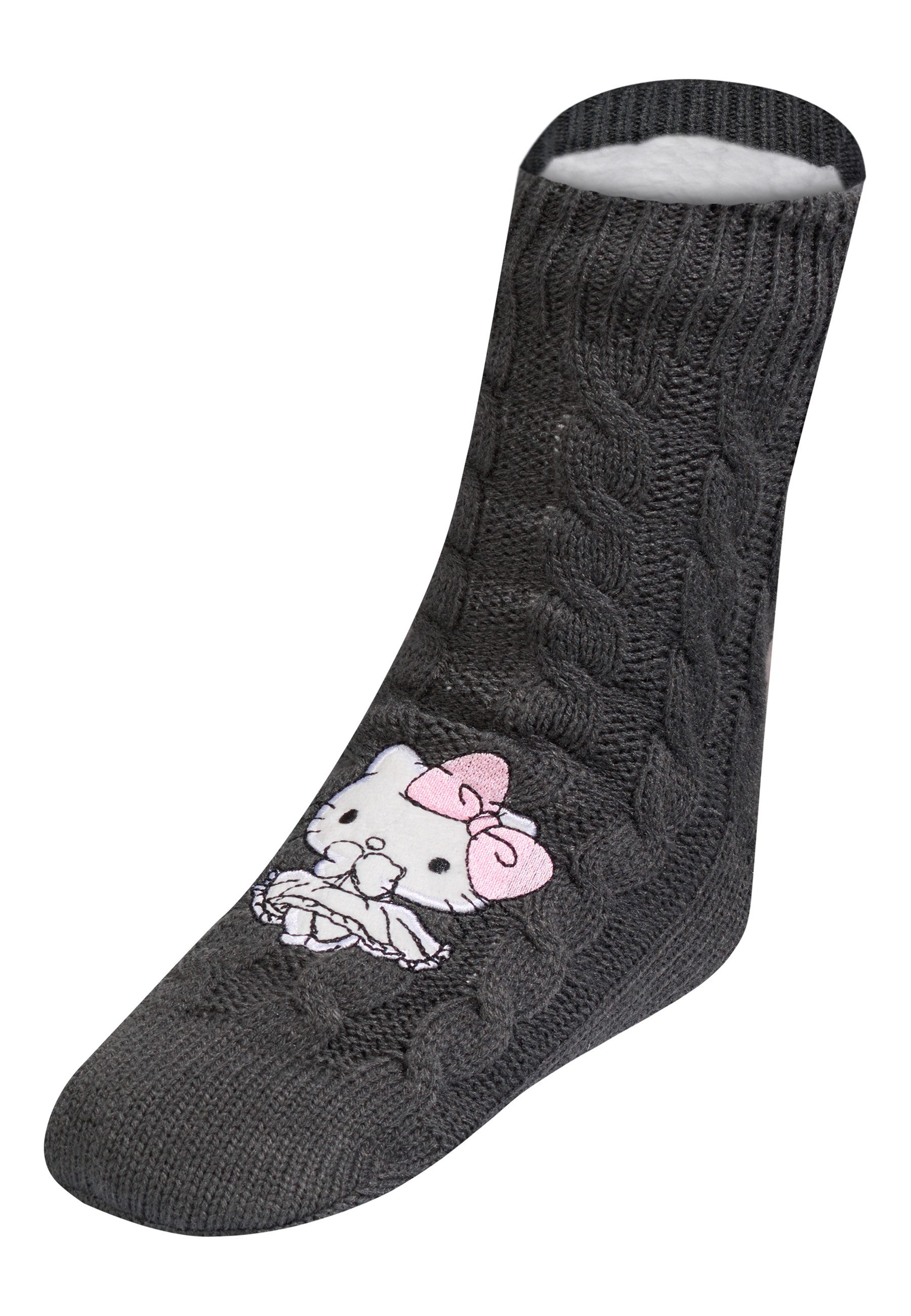 Hello Kitty ABS-Socken Damen Hausschuh-Socken Kuschelsocken Stopper-Socken