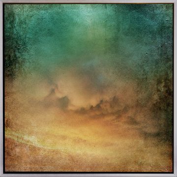 queence Leinwandbild Wolken, Abstrakt, mit einem Schattenfugenrahmen veredelt