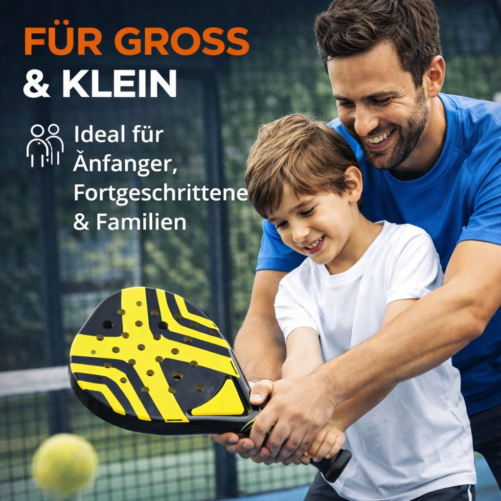 Outdoorn Padelschläger Padel Tennis Schläger Profi Racket Erwachsene – Anfänger Padelschläger, (Packung)