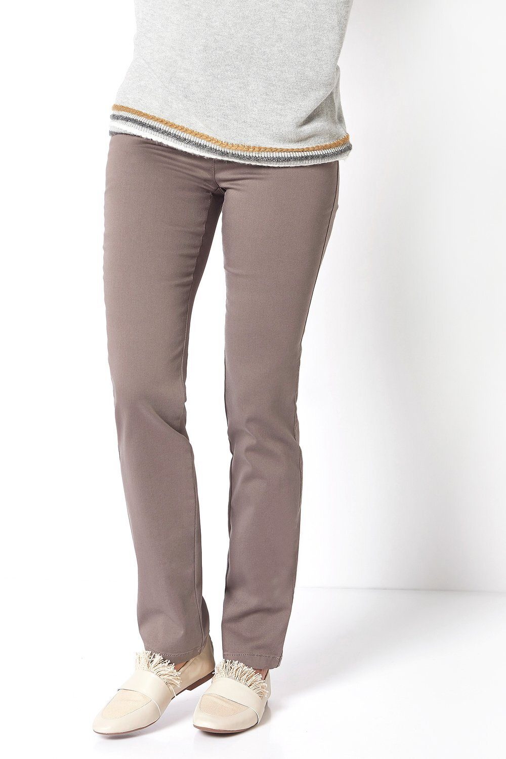 Relaxed by TONI 5-Pocket-Hose Meine beste Freundin in schmaler Passform taupe - 075